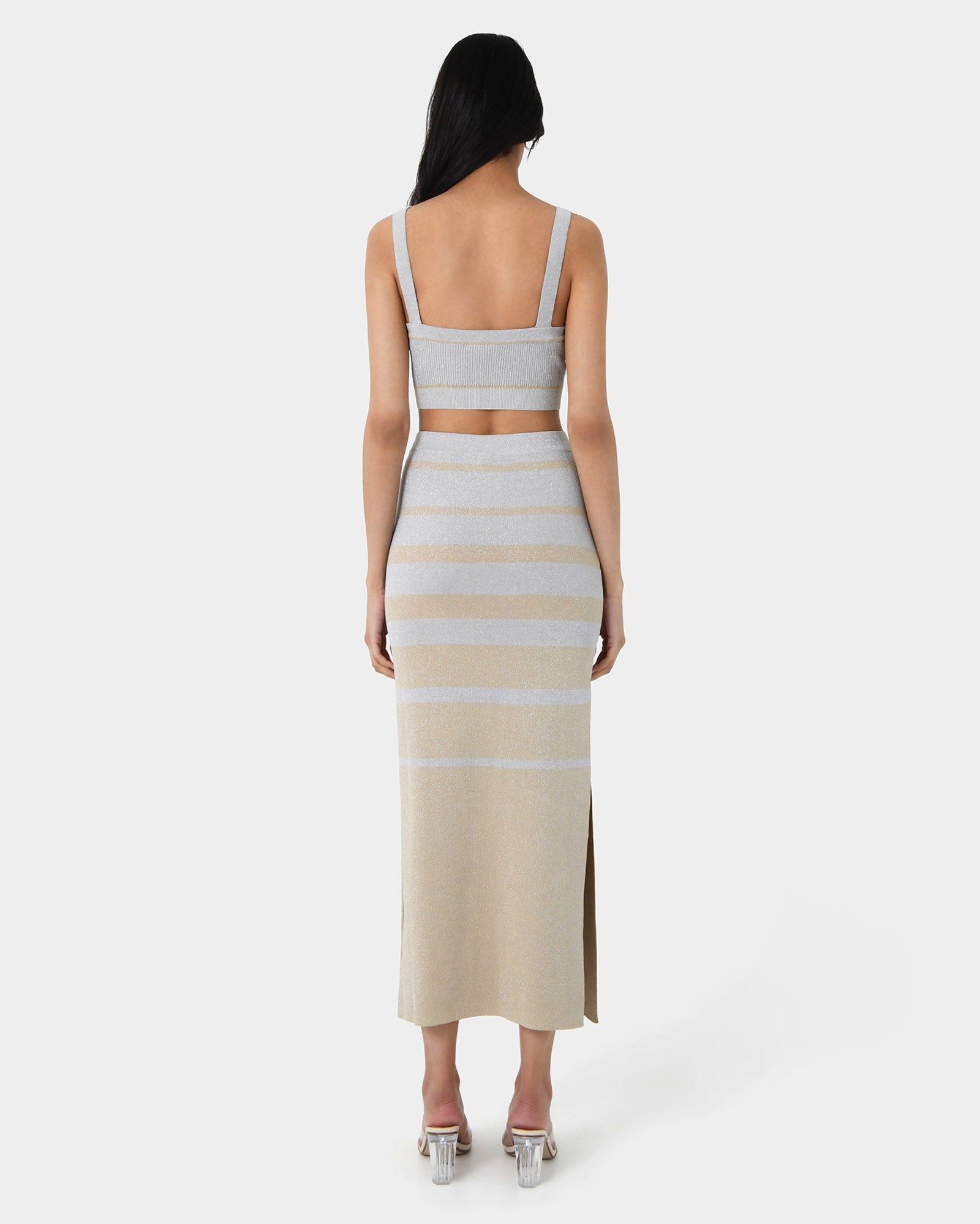 Shay Lurex Knit Bra Top