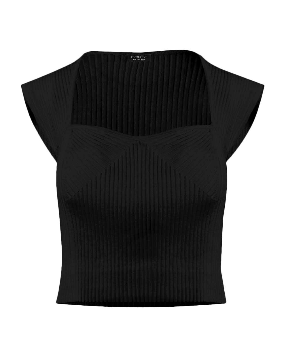 Mara Heart Neck Knit Top