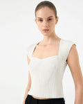 Mara Heart Neck Knit Top