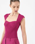 Mara Heart Neck Knit Top