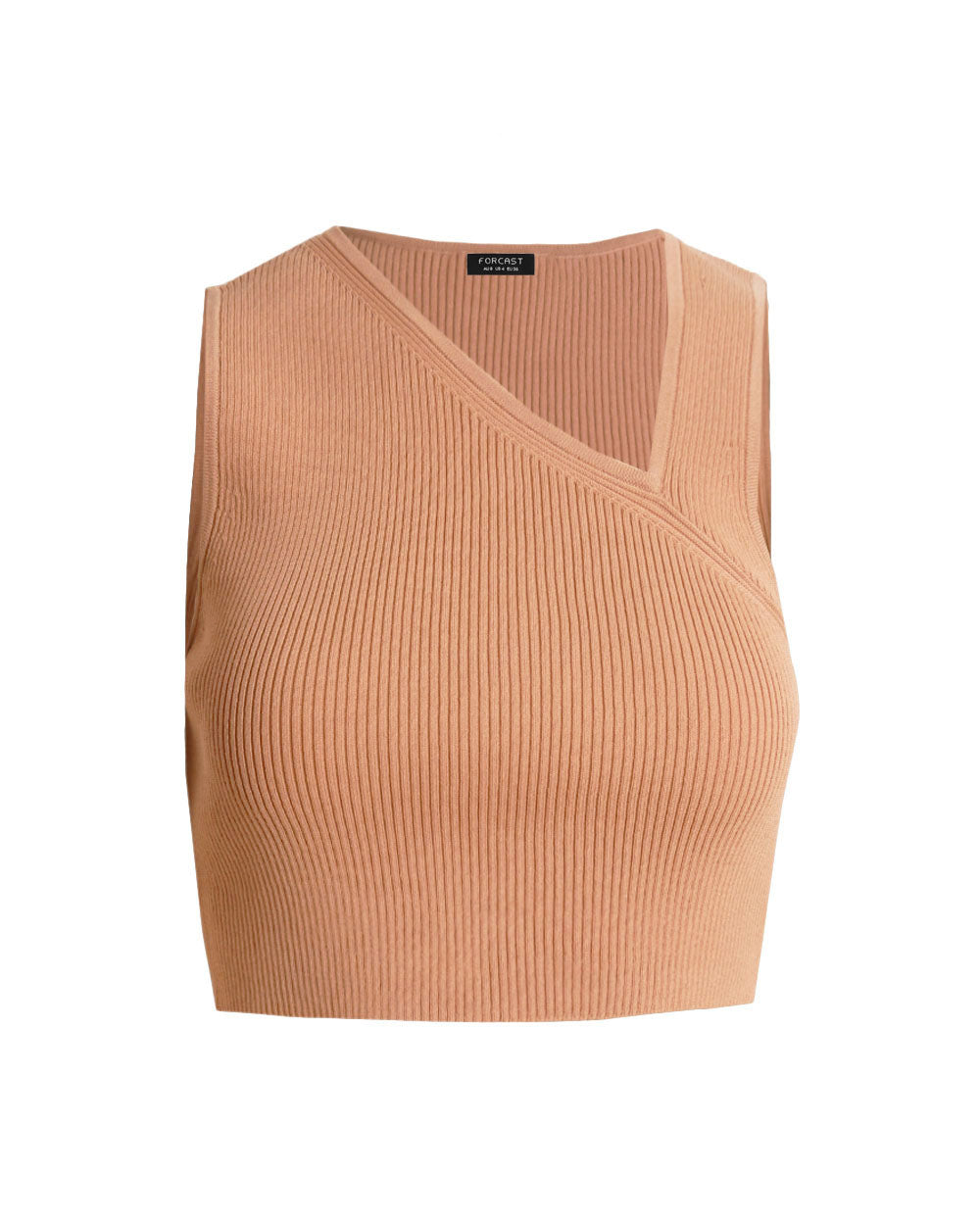 Cher Asymmetric Crop Knit Top