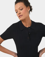 Cosette Rib Polo Knit