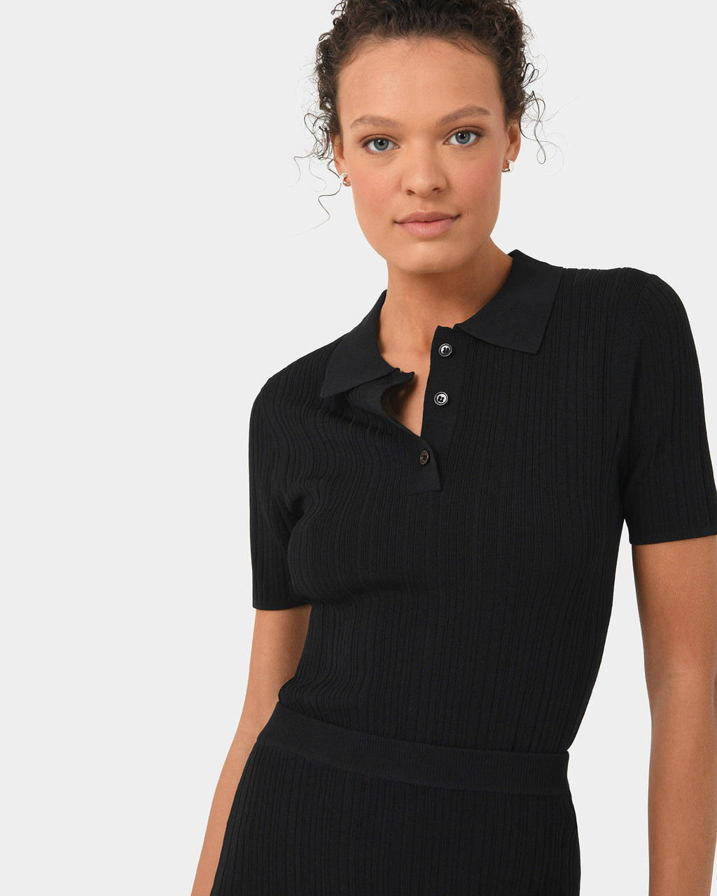 Cosette Rib Polo Knit