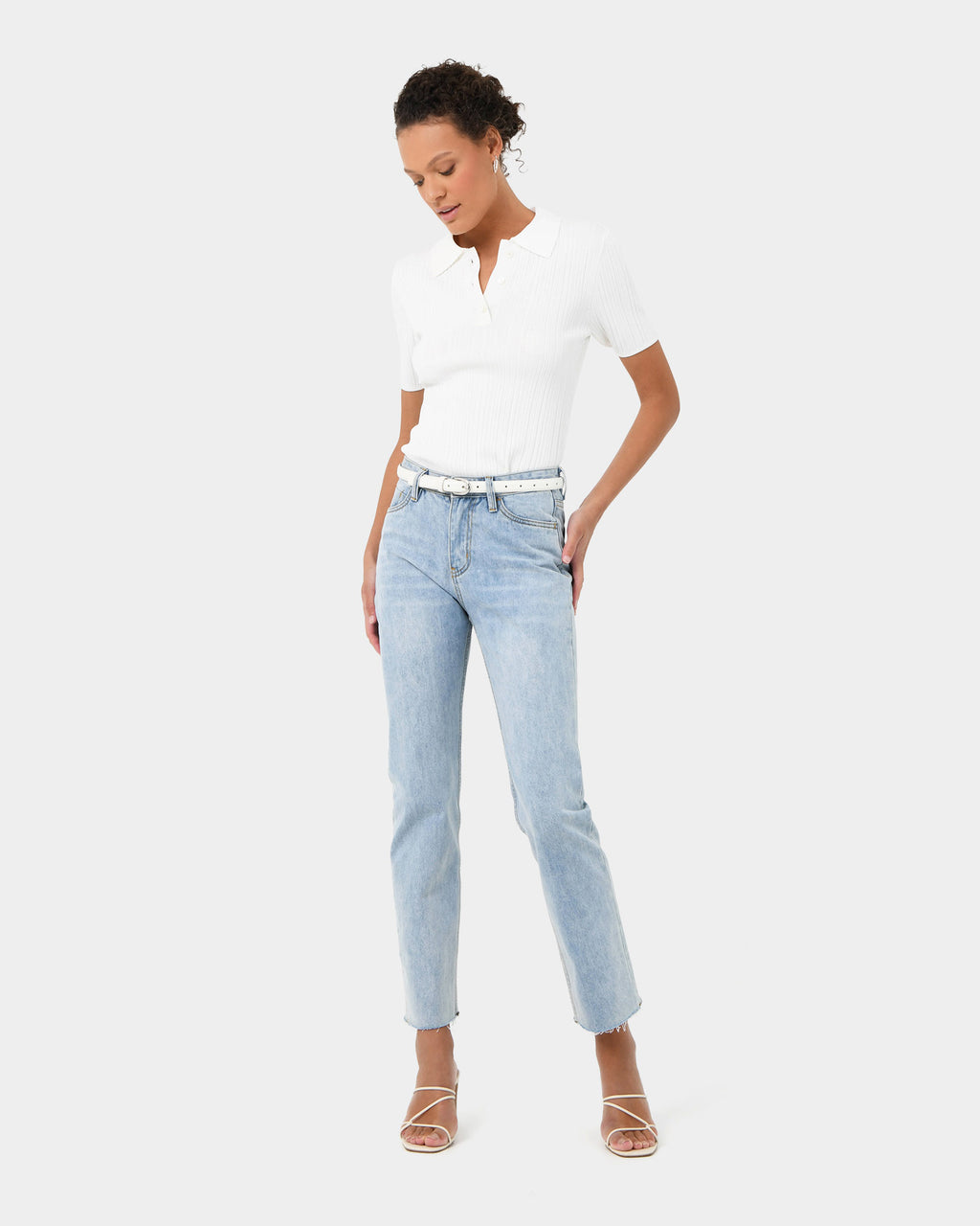 Cosette Rib Polo Knit