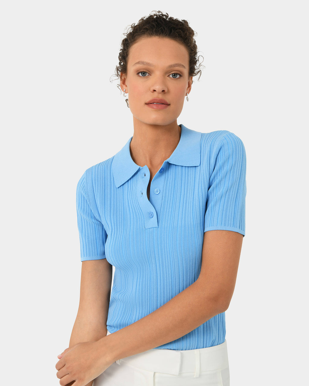 Cosette Rib Polo Knit