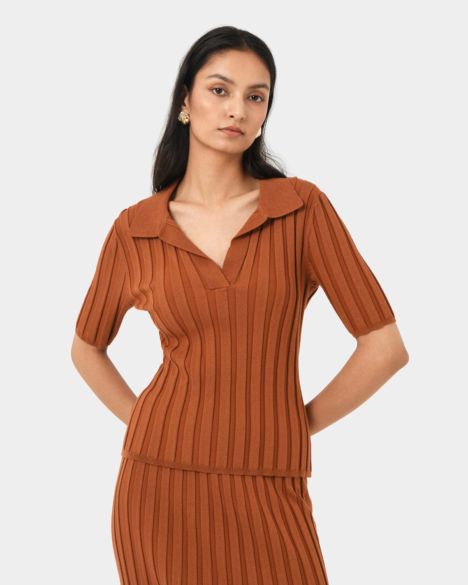Manhattan Polo Knit Top