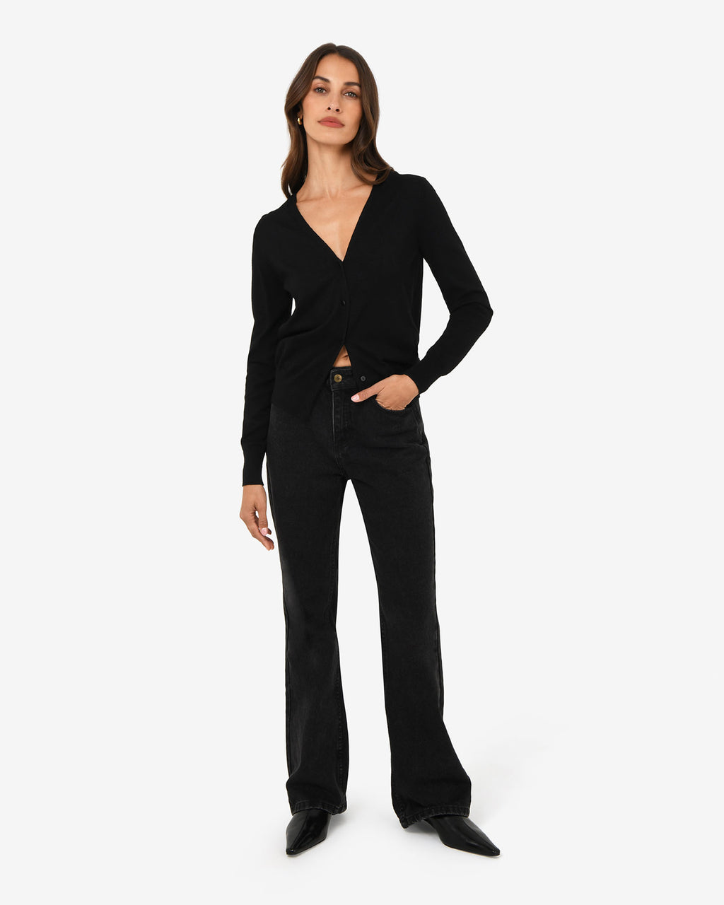 Nicolette V-Neck Knit Cardigan