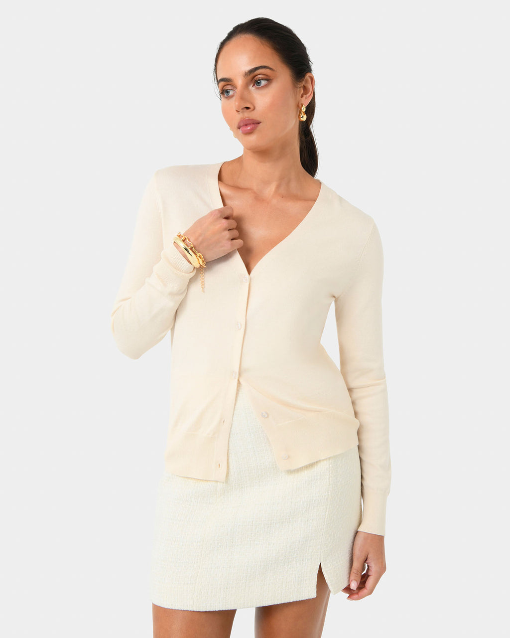 Nicolette V-Neck Knit Cardigan