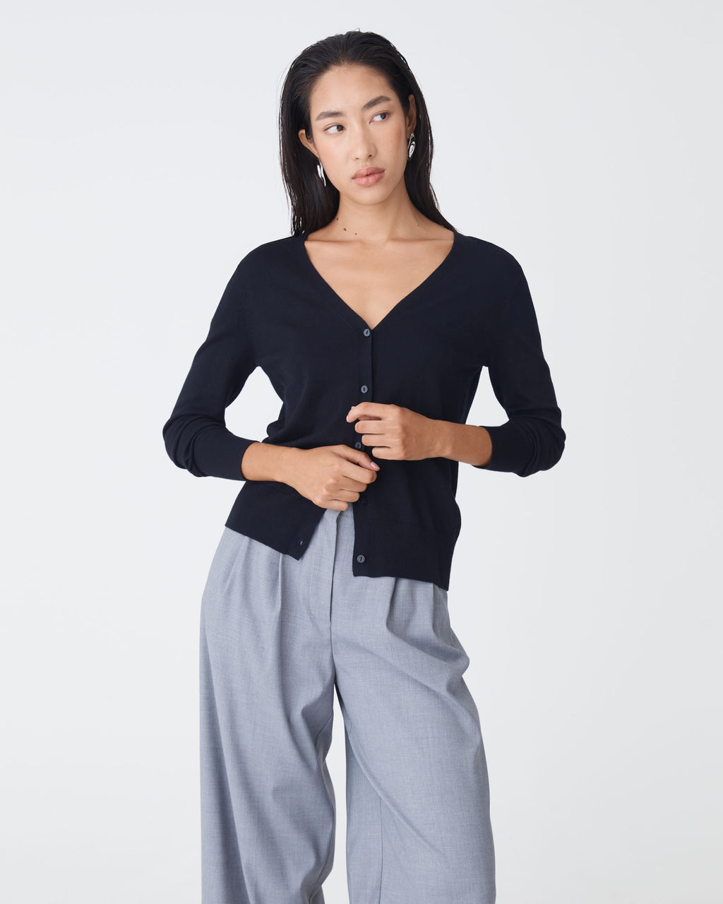Nicolette V-Neck Knit Cardigan
