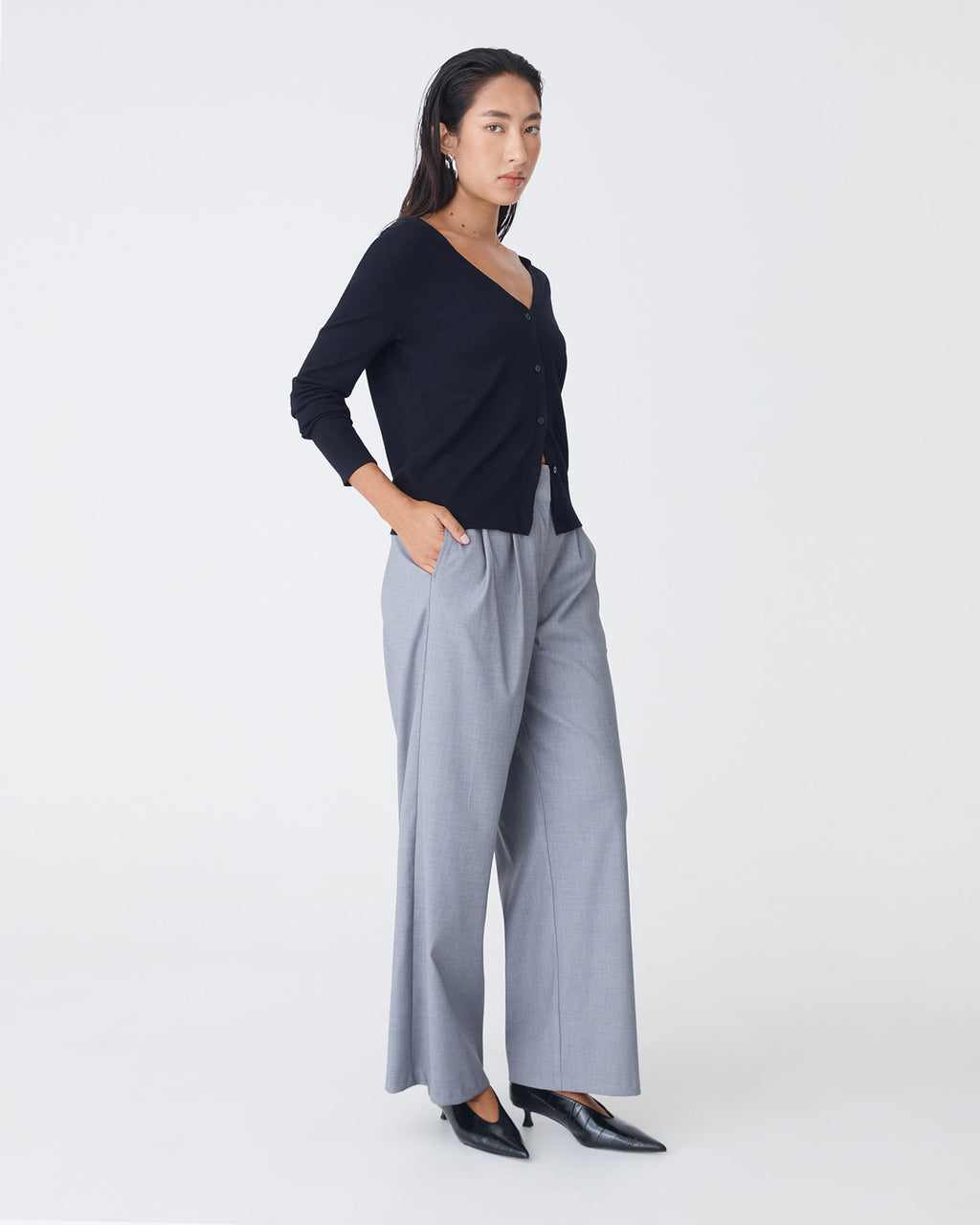 Nicolette V-Neck Knit Cardigan