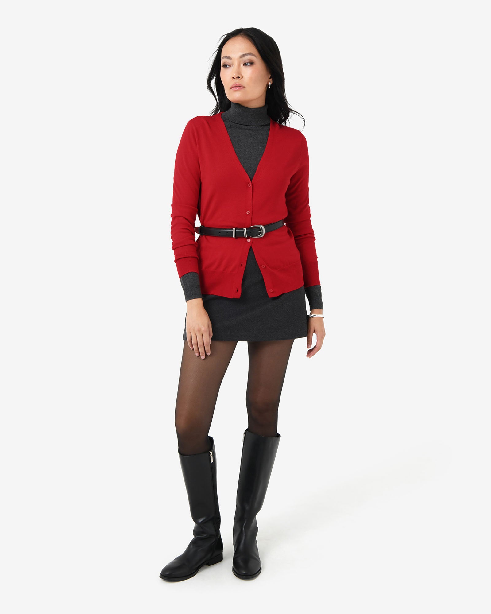 Nicolette V-Neck Knit Cardigan