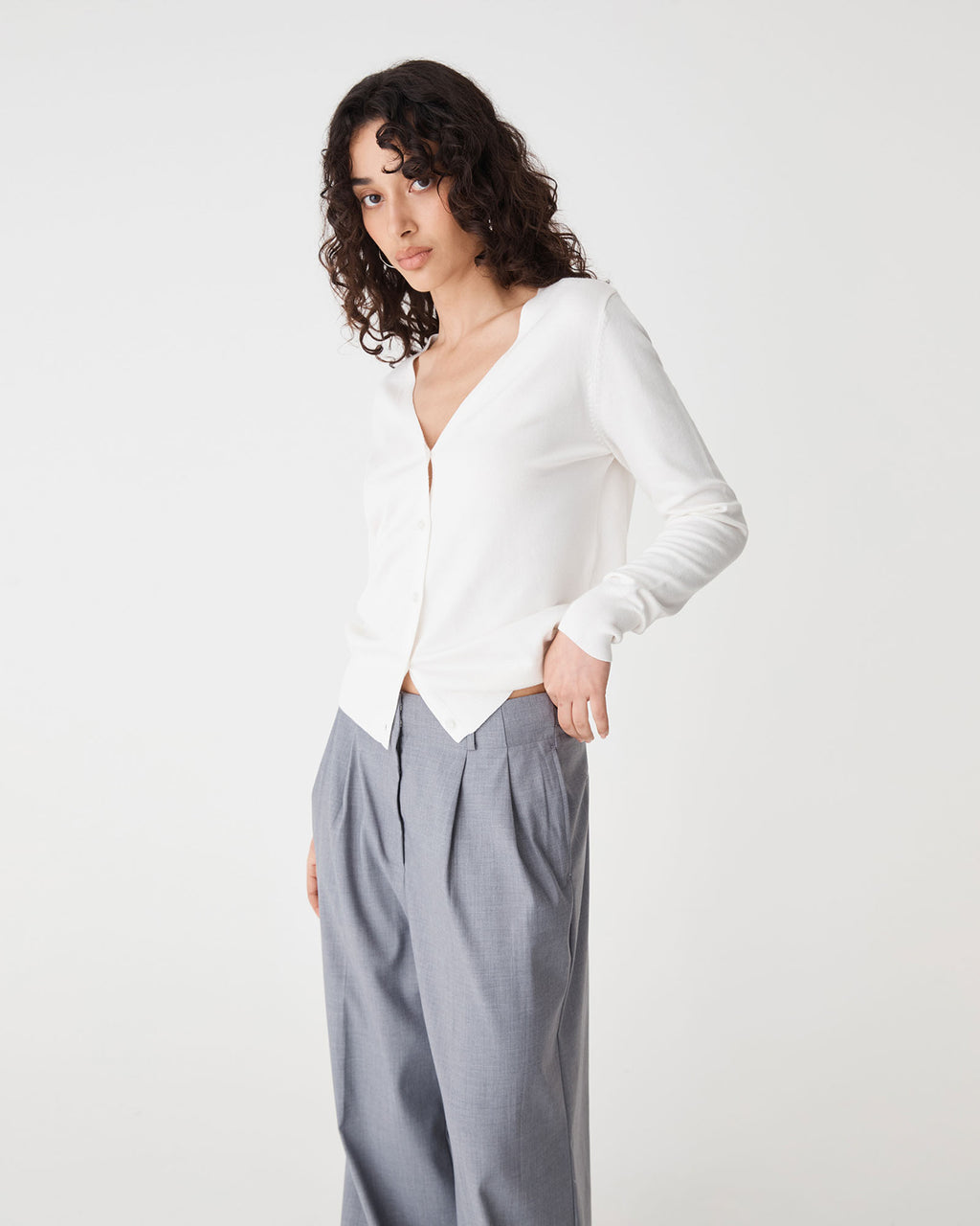 Nicolette V-Neck Knit Cardigan