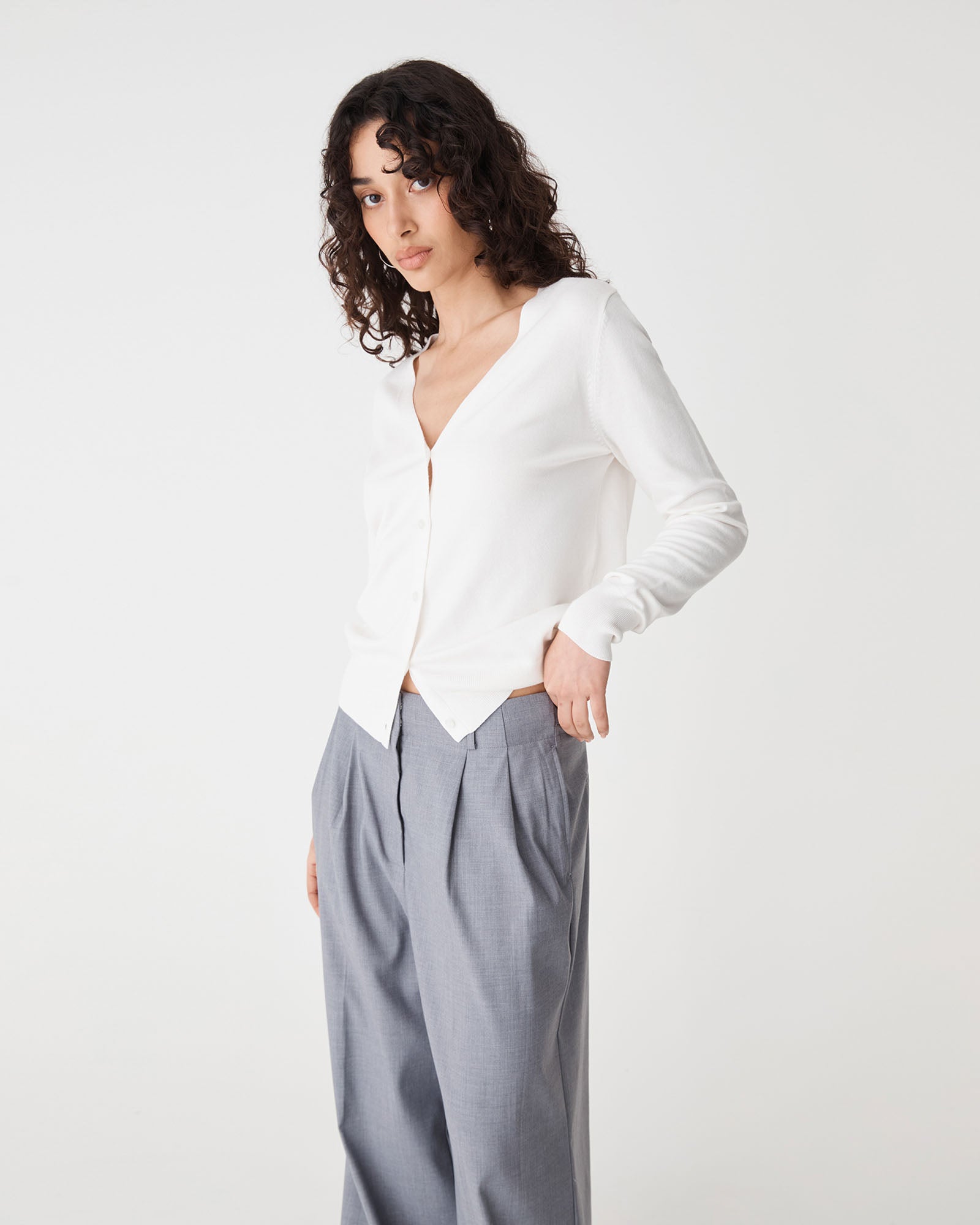 Nicolette V-Neck Knit Cardigan