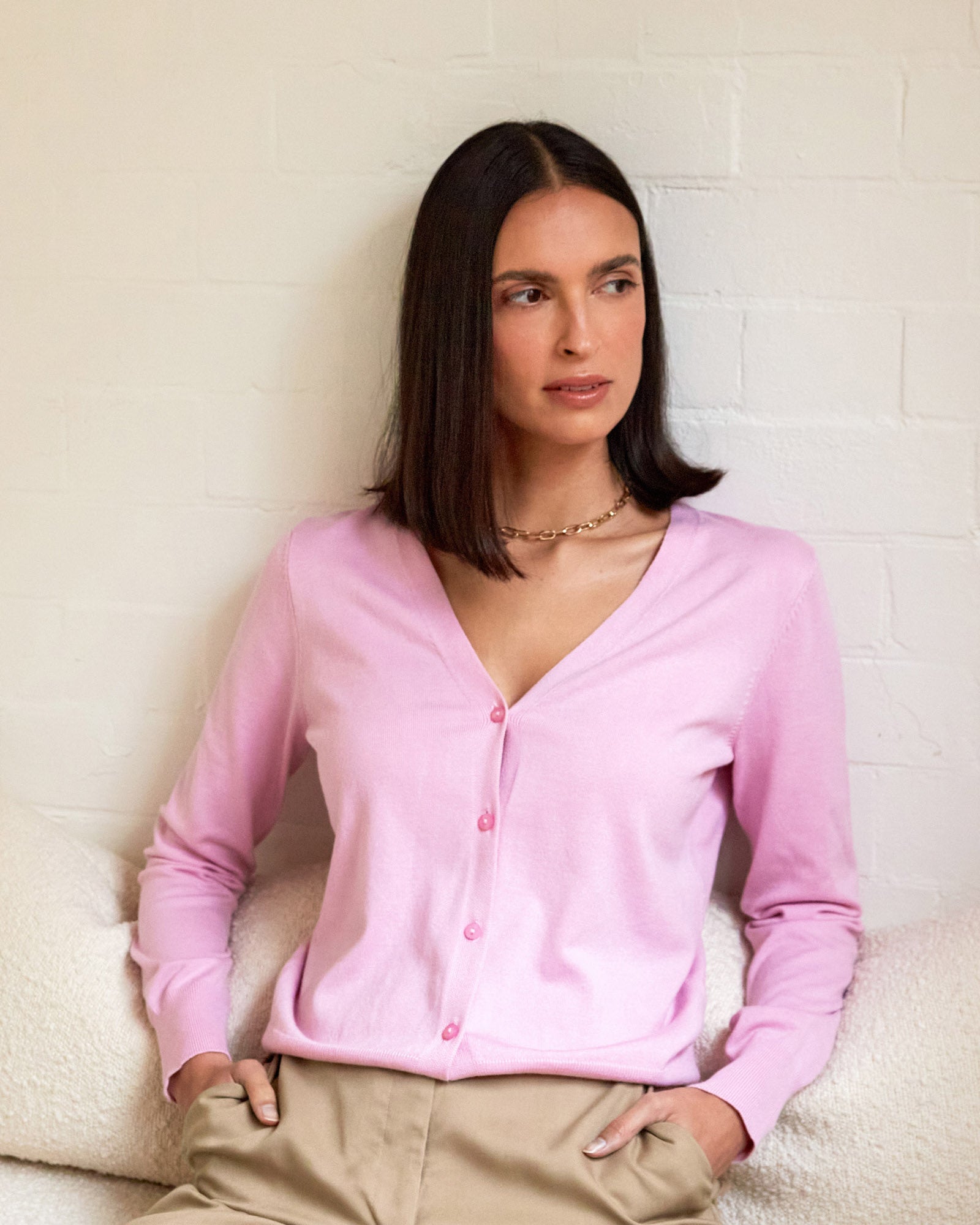 Nicolette V-Neck Knit Cardigan