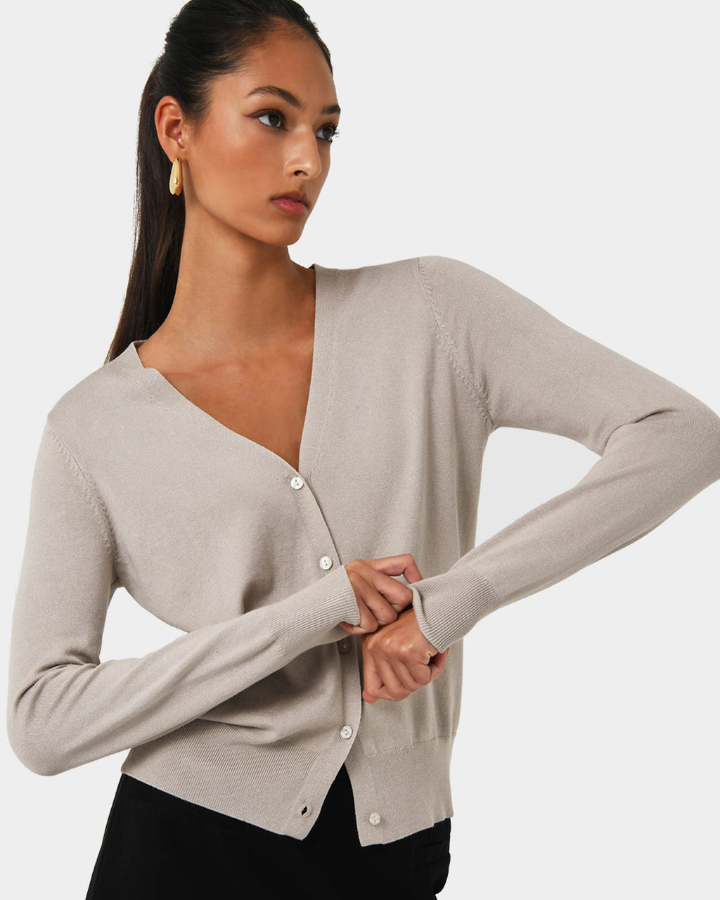Nicolette V-Neck Knit Cardigan