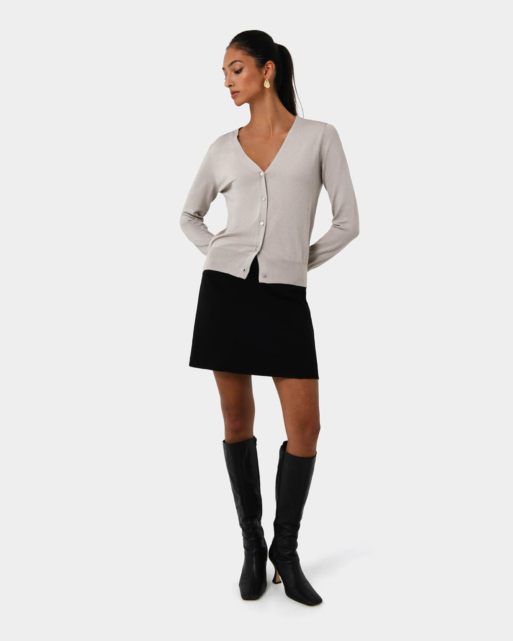 Nicolette V-Neck Knit Cardigan