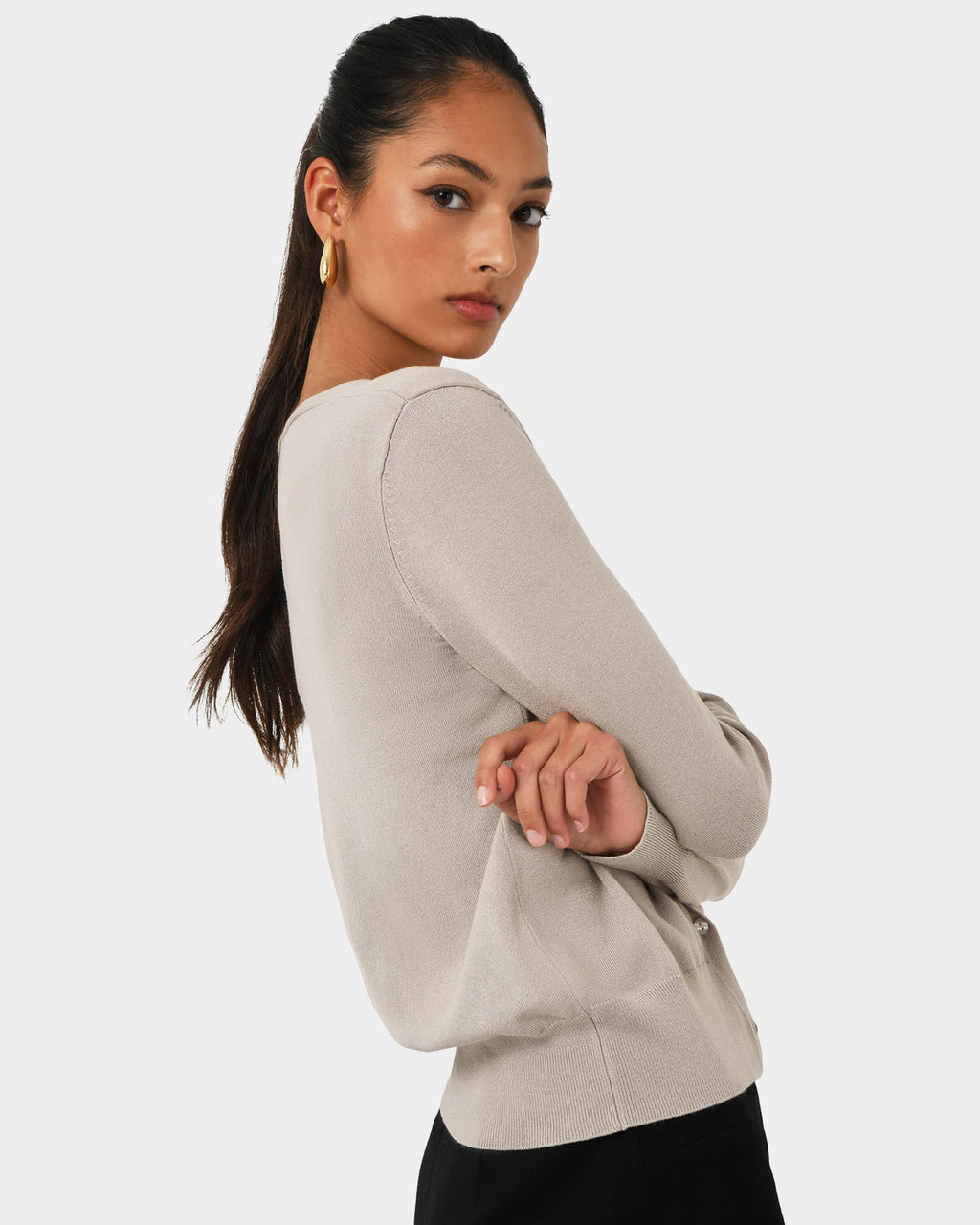 Nicolette V-Neck Knit Cardigan