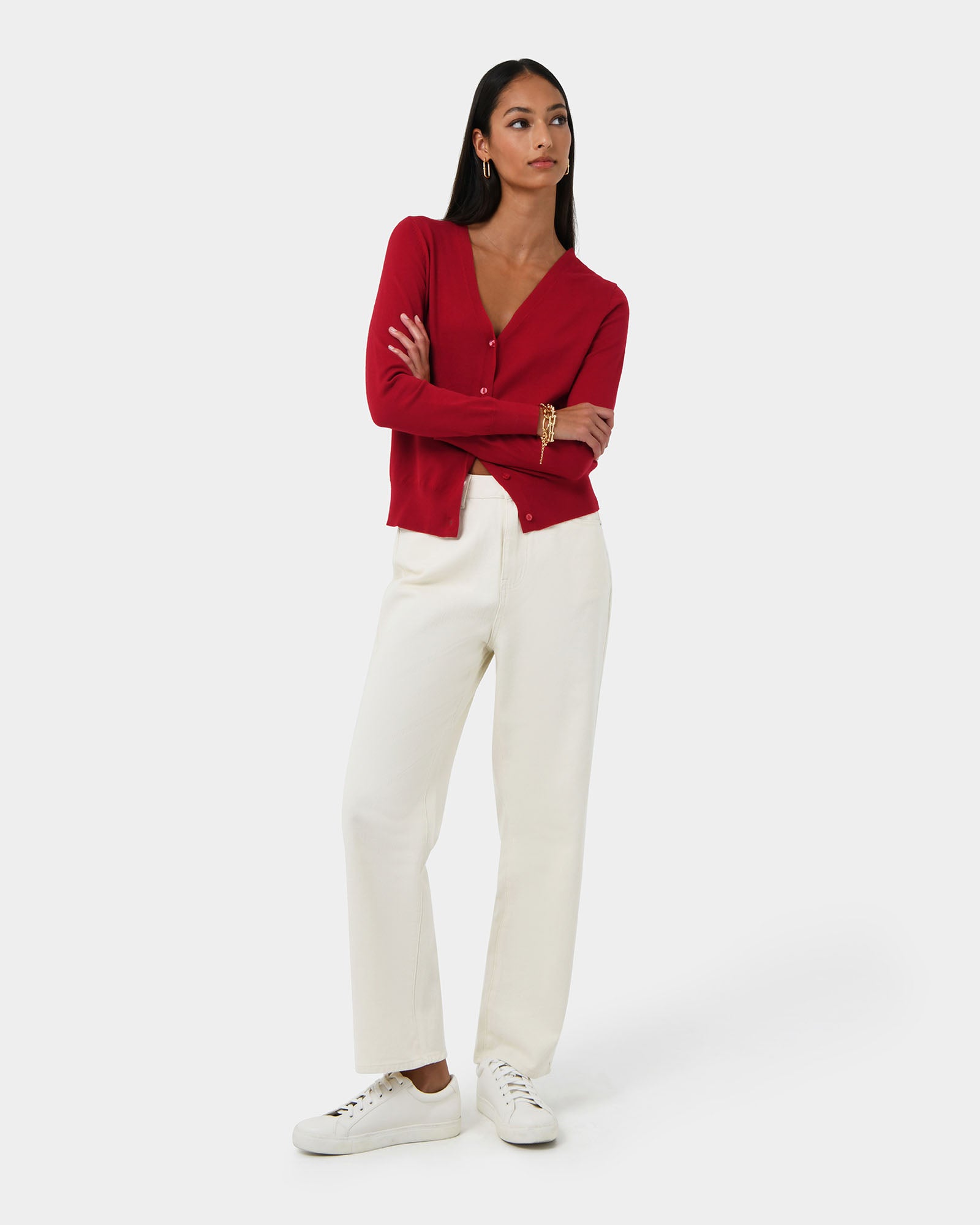 Nicolette V-Neck Knit Cardigan