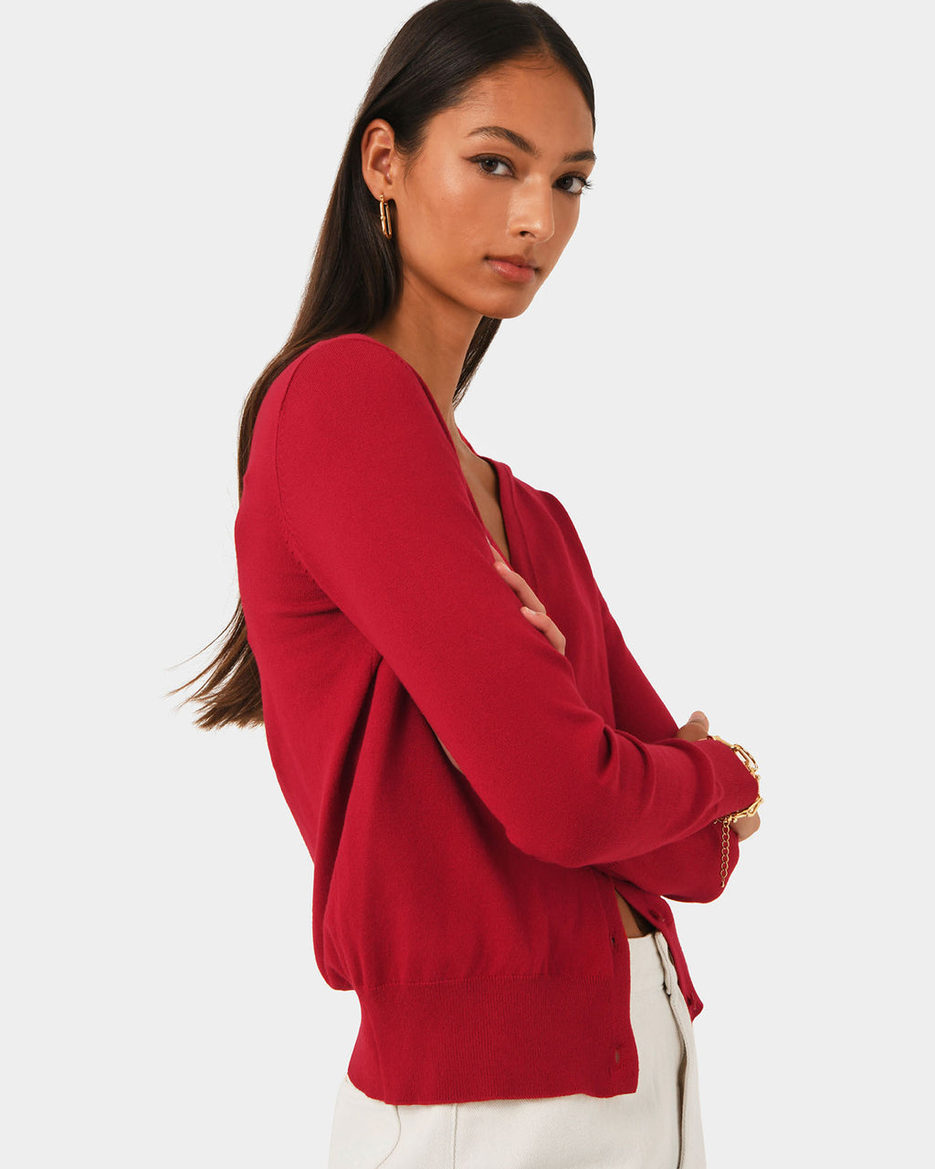 Nicolette V-Neck Knit Cardigan