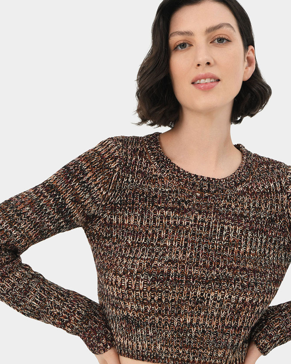 Austin Mixed Yarn Crop Knit