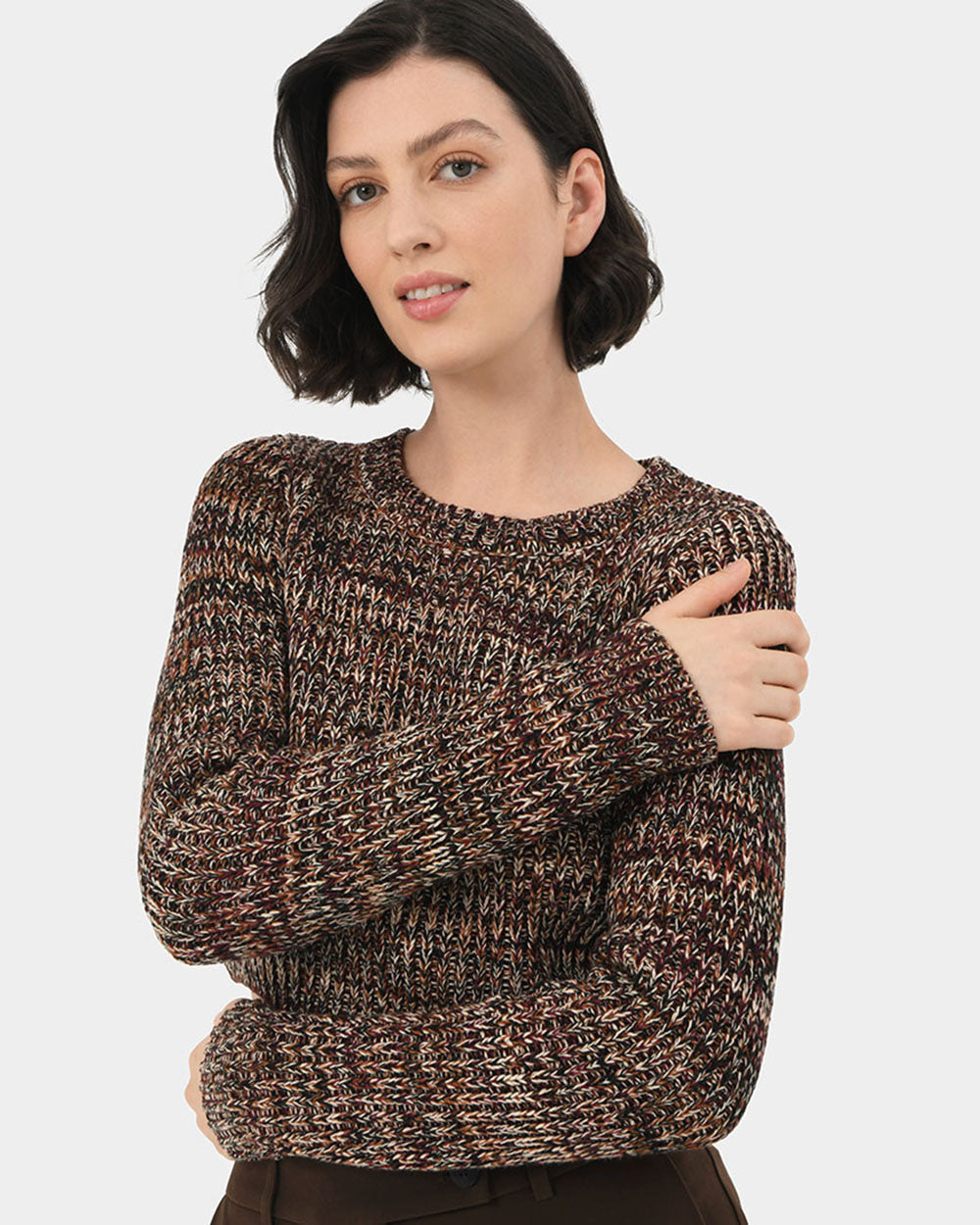 Austin Mixed Yarn Crop Knit