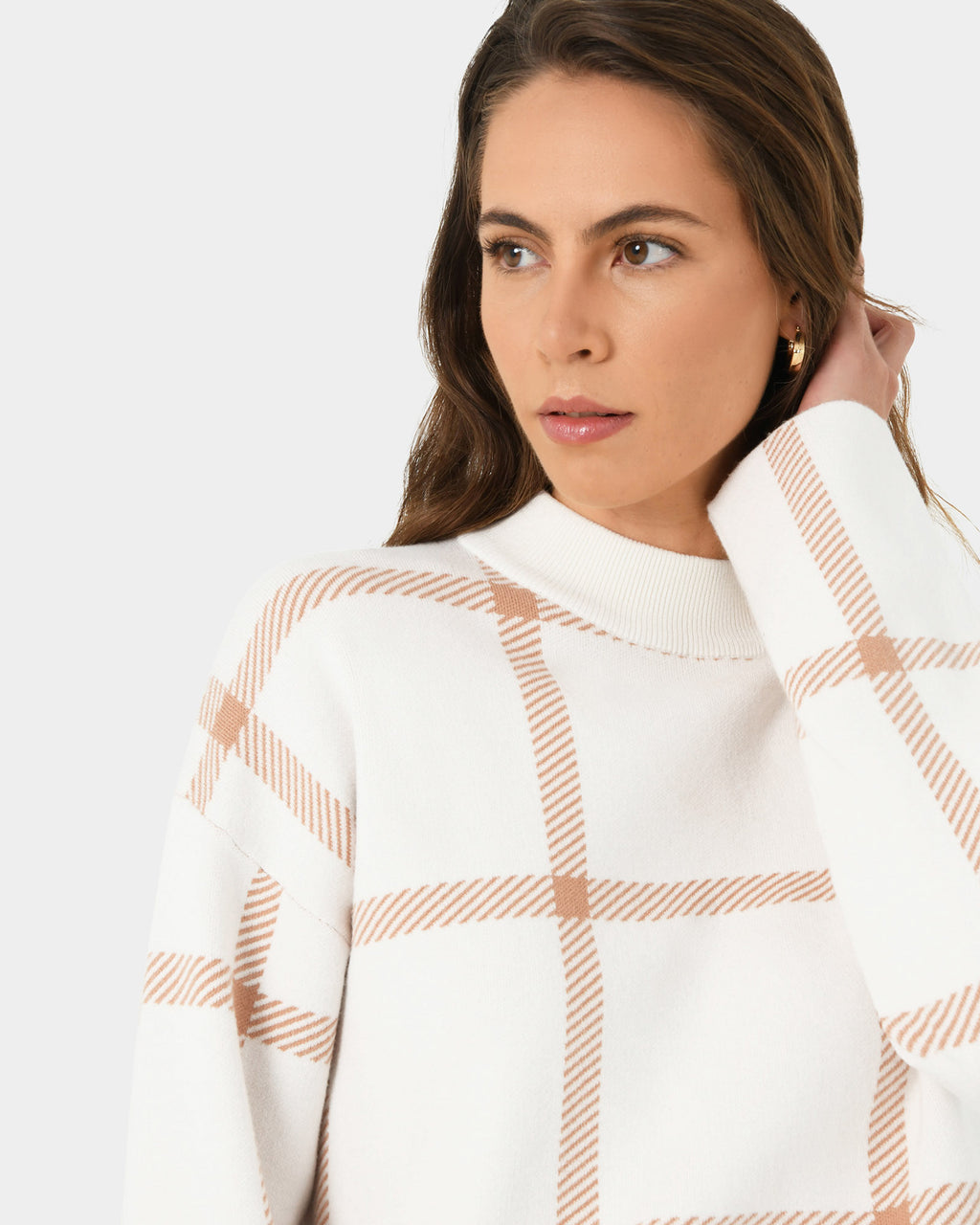 Evia Mock Neck Knit Jumper