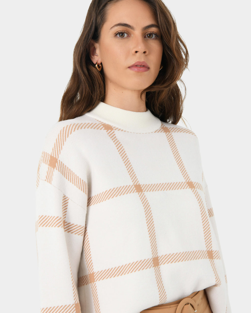 Evia Mock Neck Knit Jumper