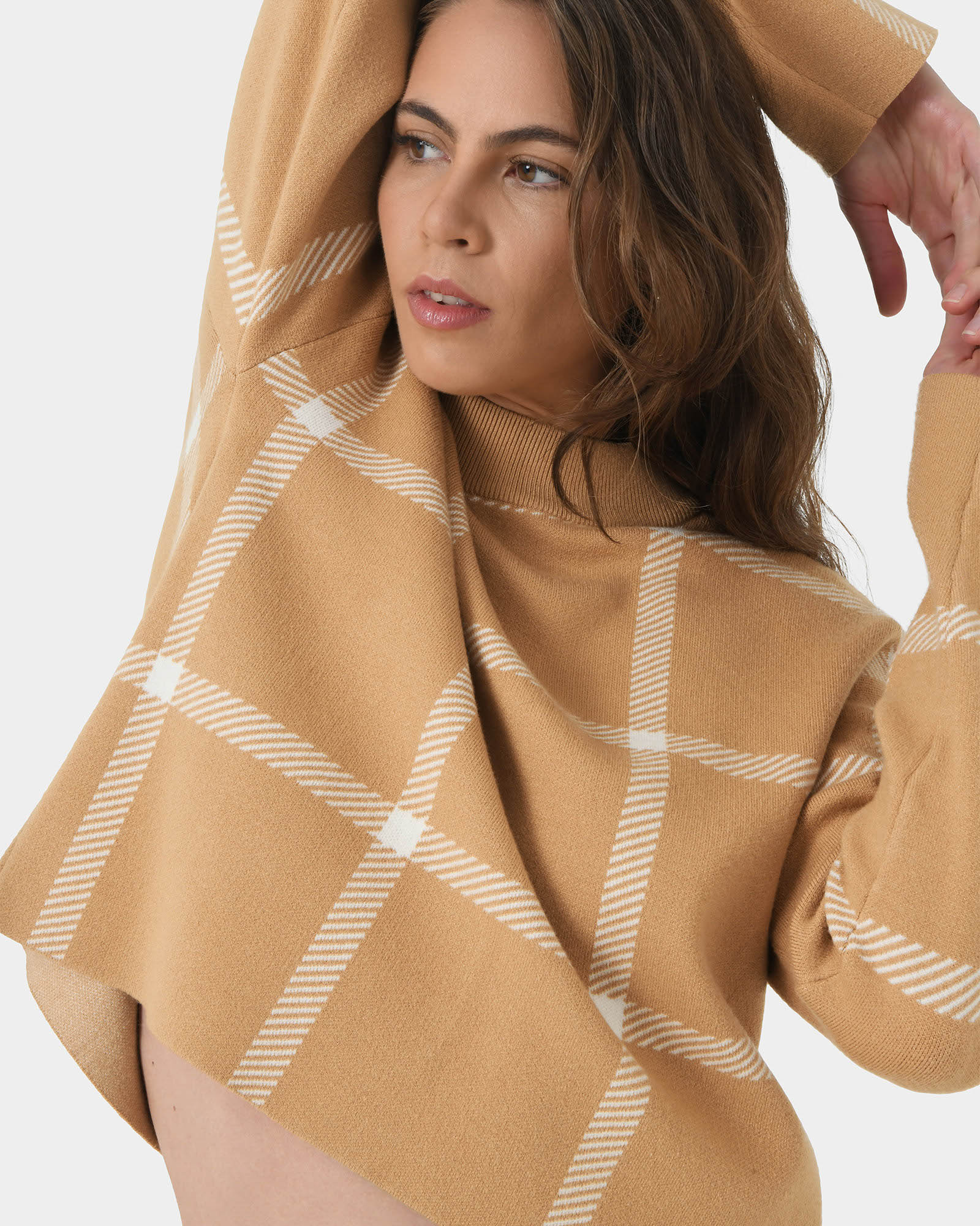 Evia Mock Neck Knit Jumper