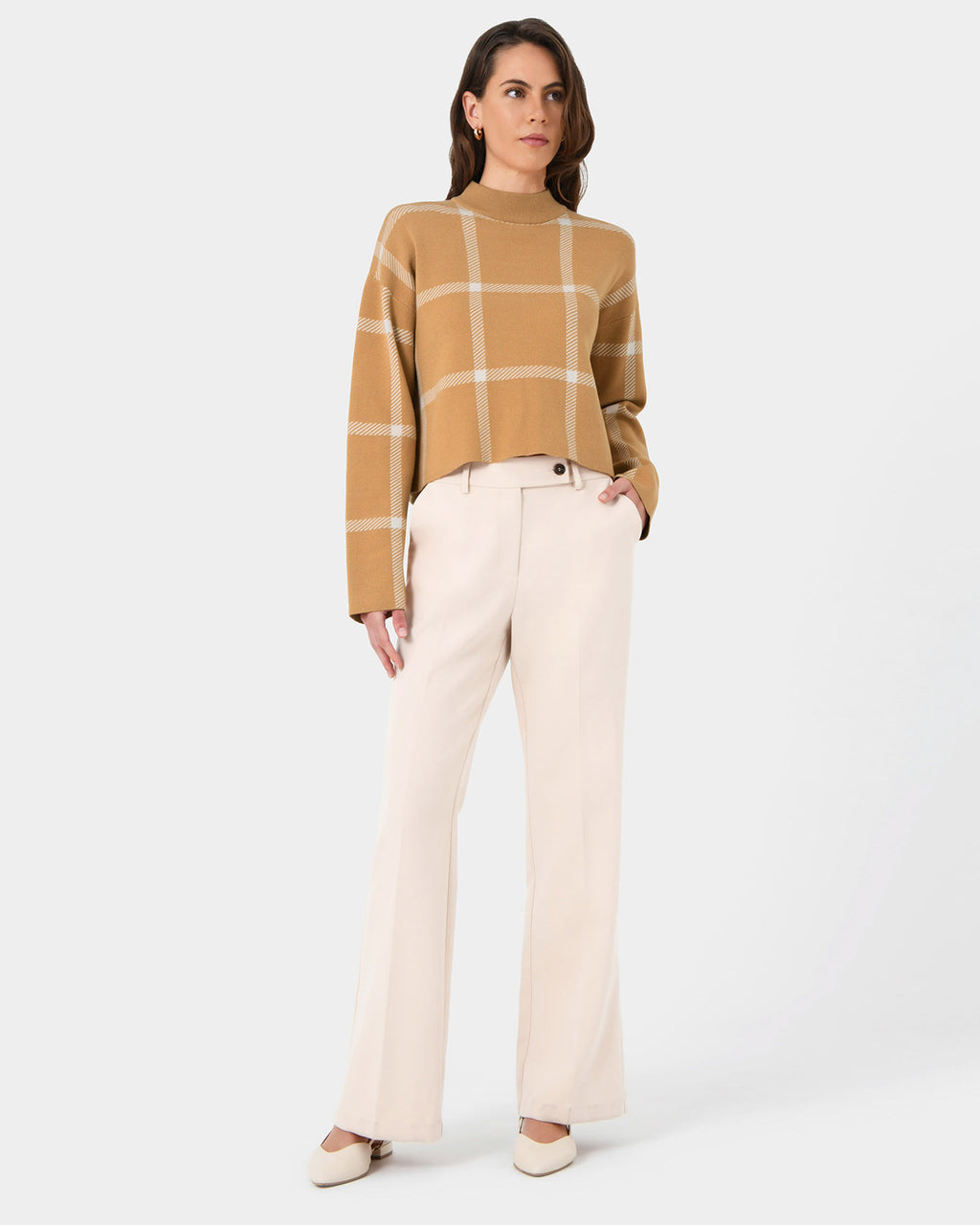 Evia Mock Neck Knit Jumper