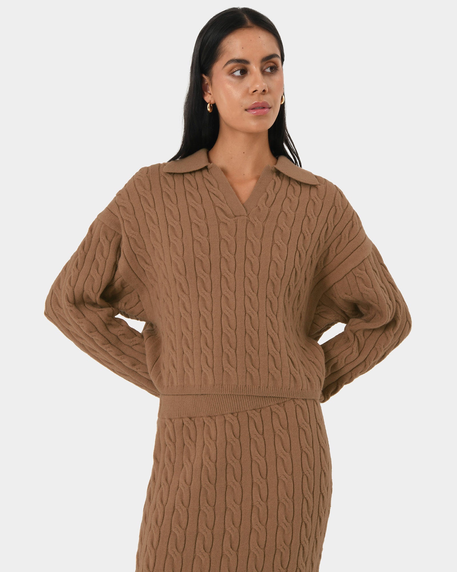 Honesty Cable Crop Jumper