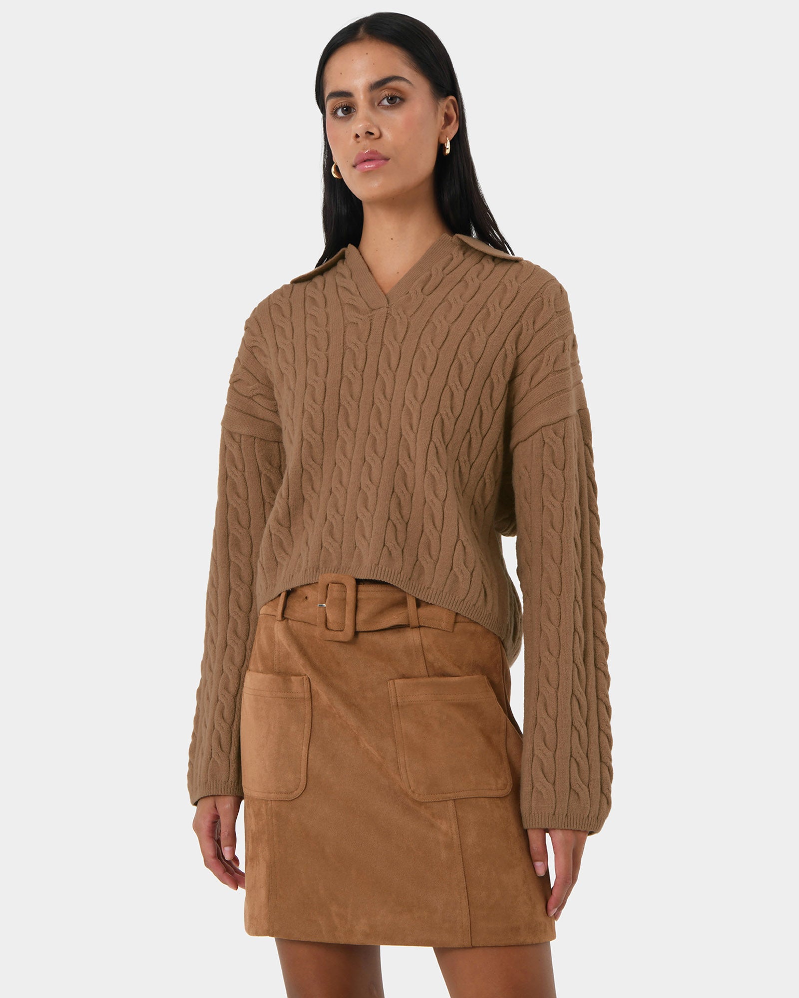 Honesty Cable Crop Jumper