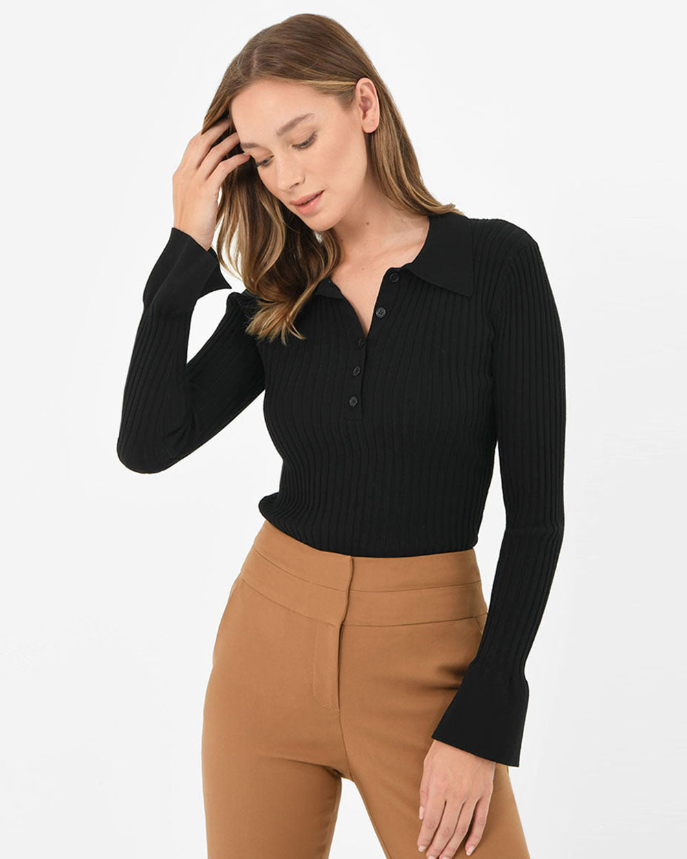 Anika Polo Knit Top