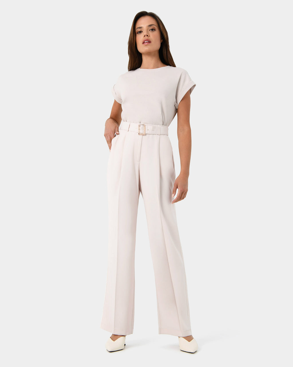 Anali Belted Wide Leg Trousers