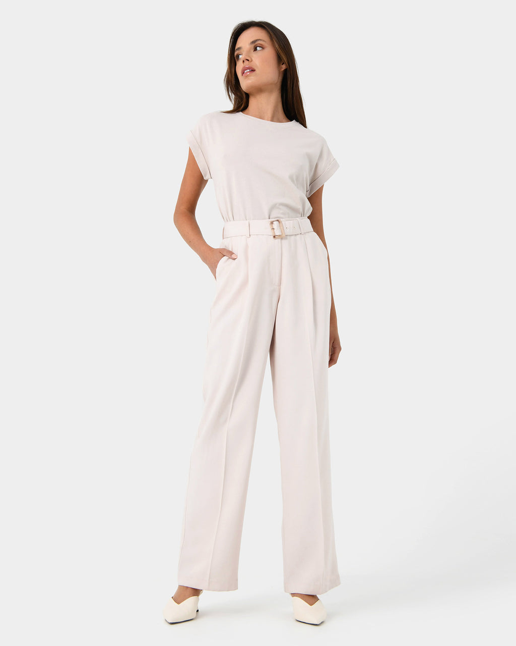 Anali Belted Wide Leg Trousers