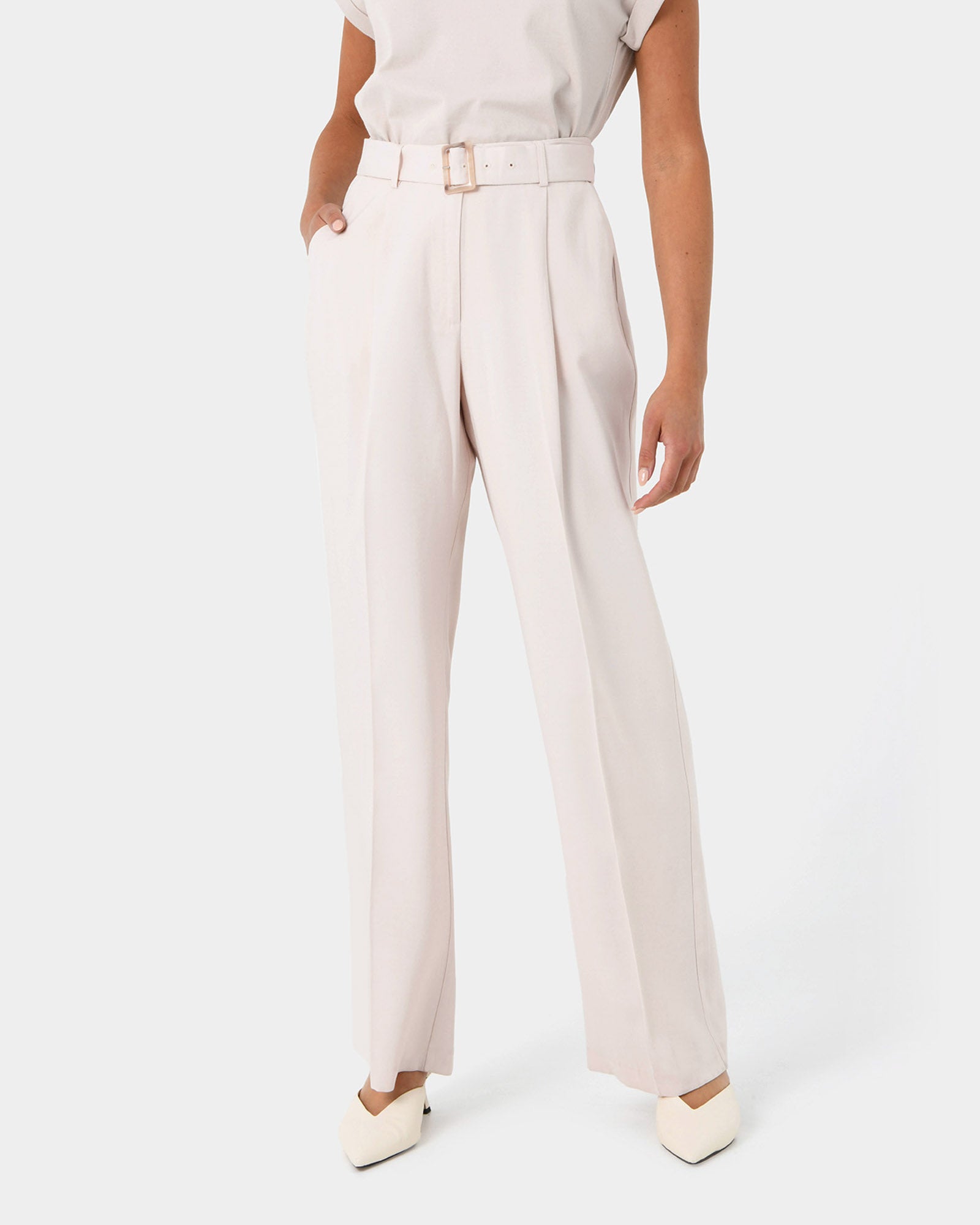 Anali Belted Wide Leg Trousers