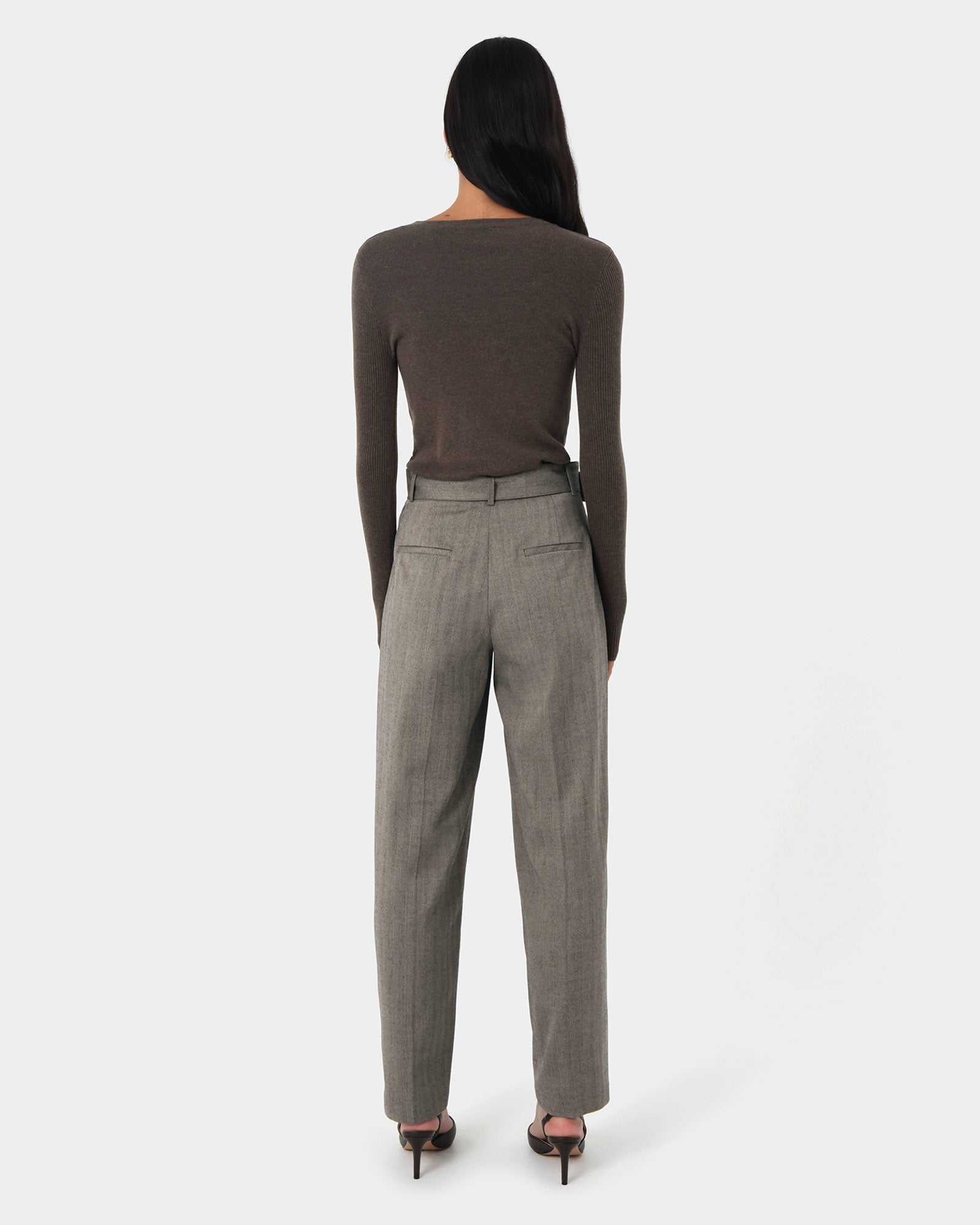 Allara Herringbone Trousers