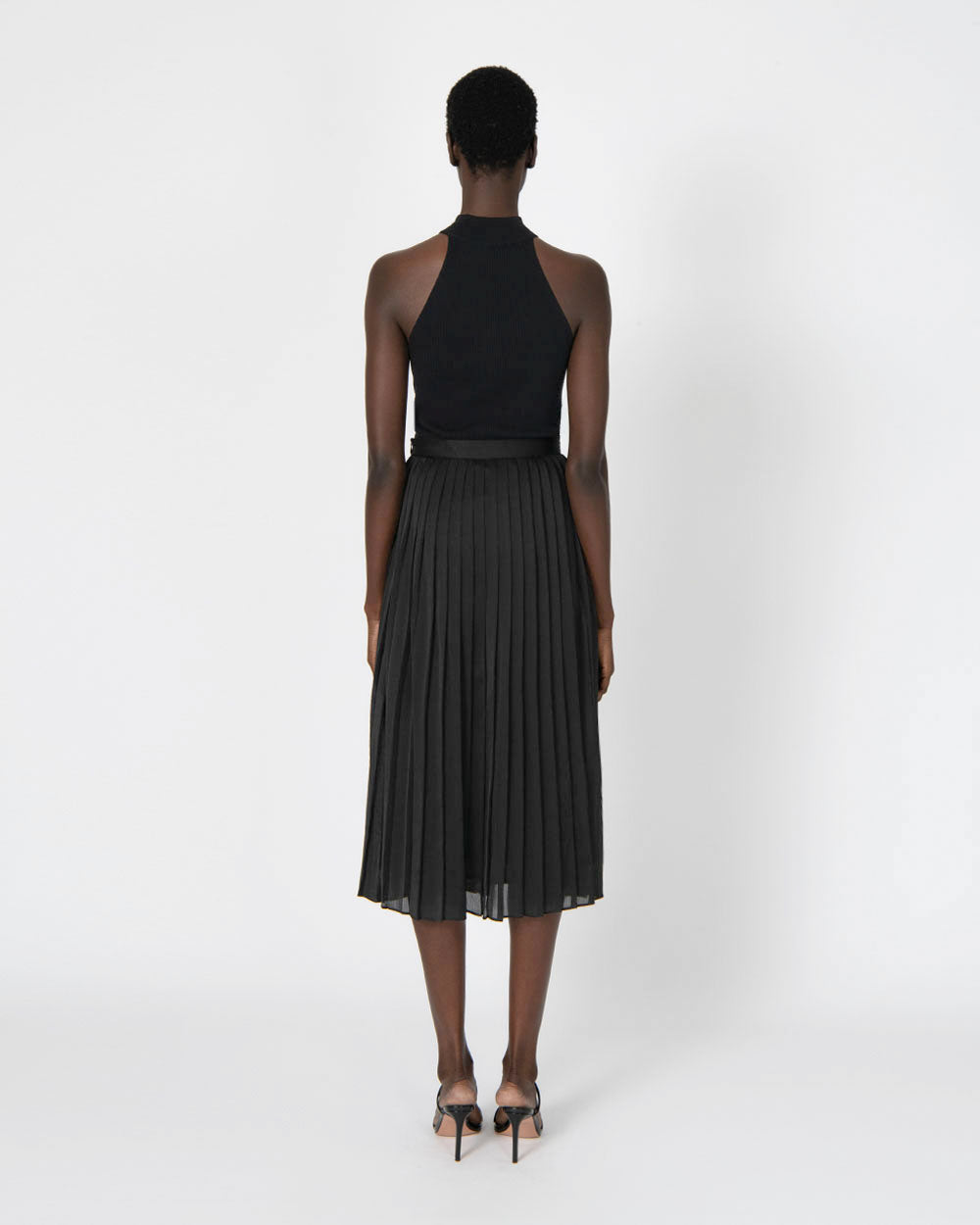 Rosy Pleated Skirt