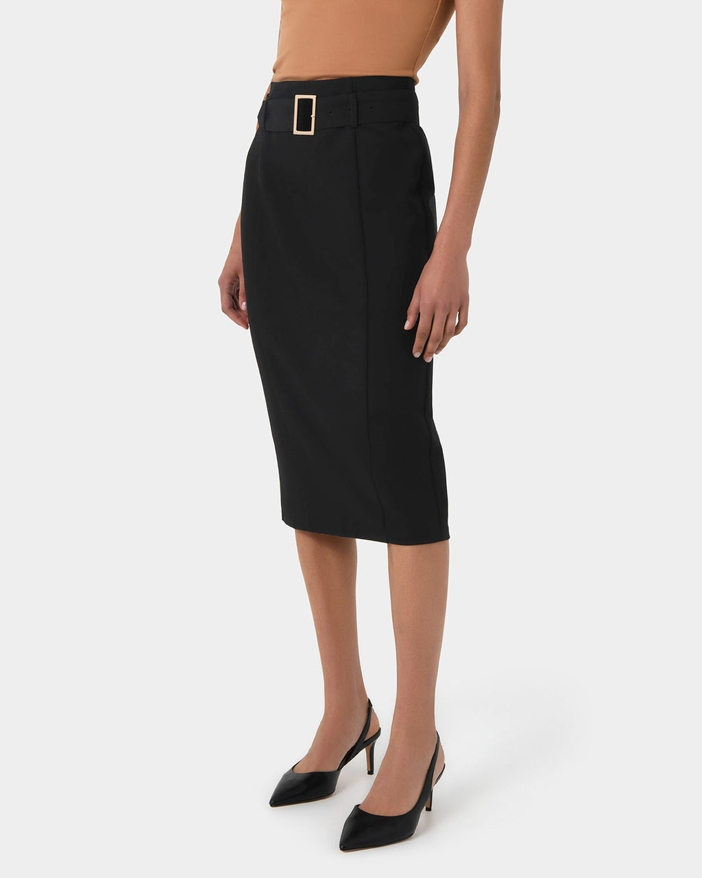 Victoria Belted Pencil Skirt