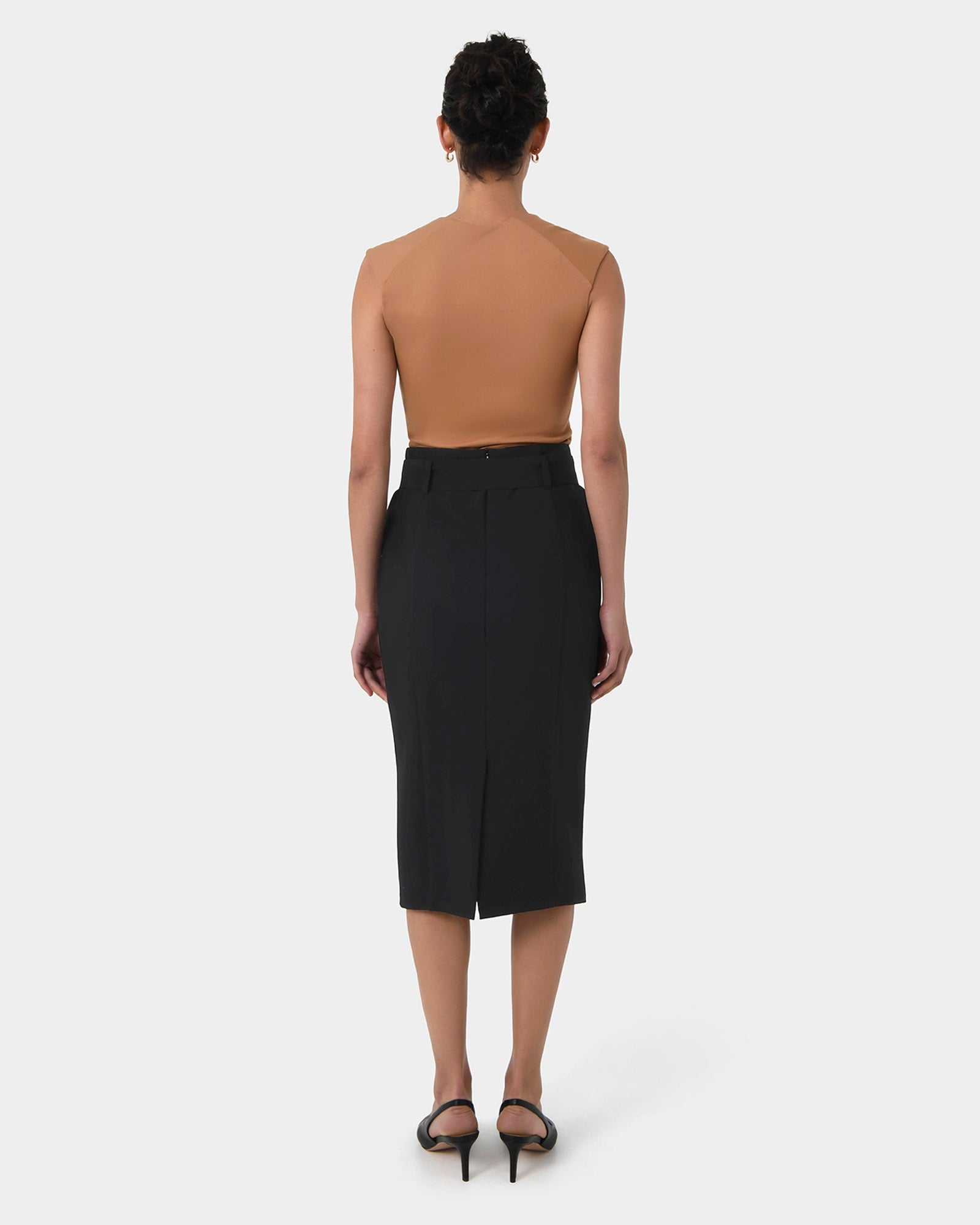 Victoria Belted Pencil Skirt
