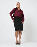 Eryn Front Zip Pencil Skirt