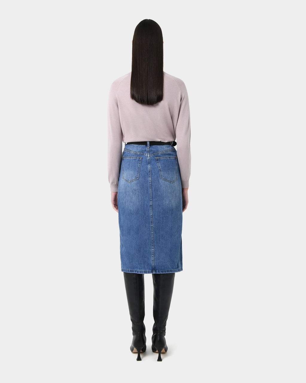 Brynn Slit Denim Skirt
