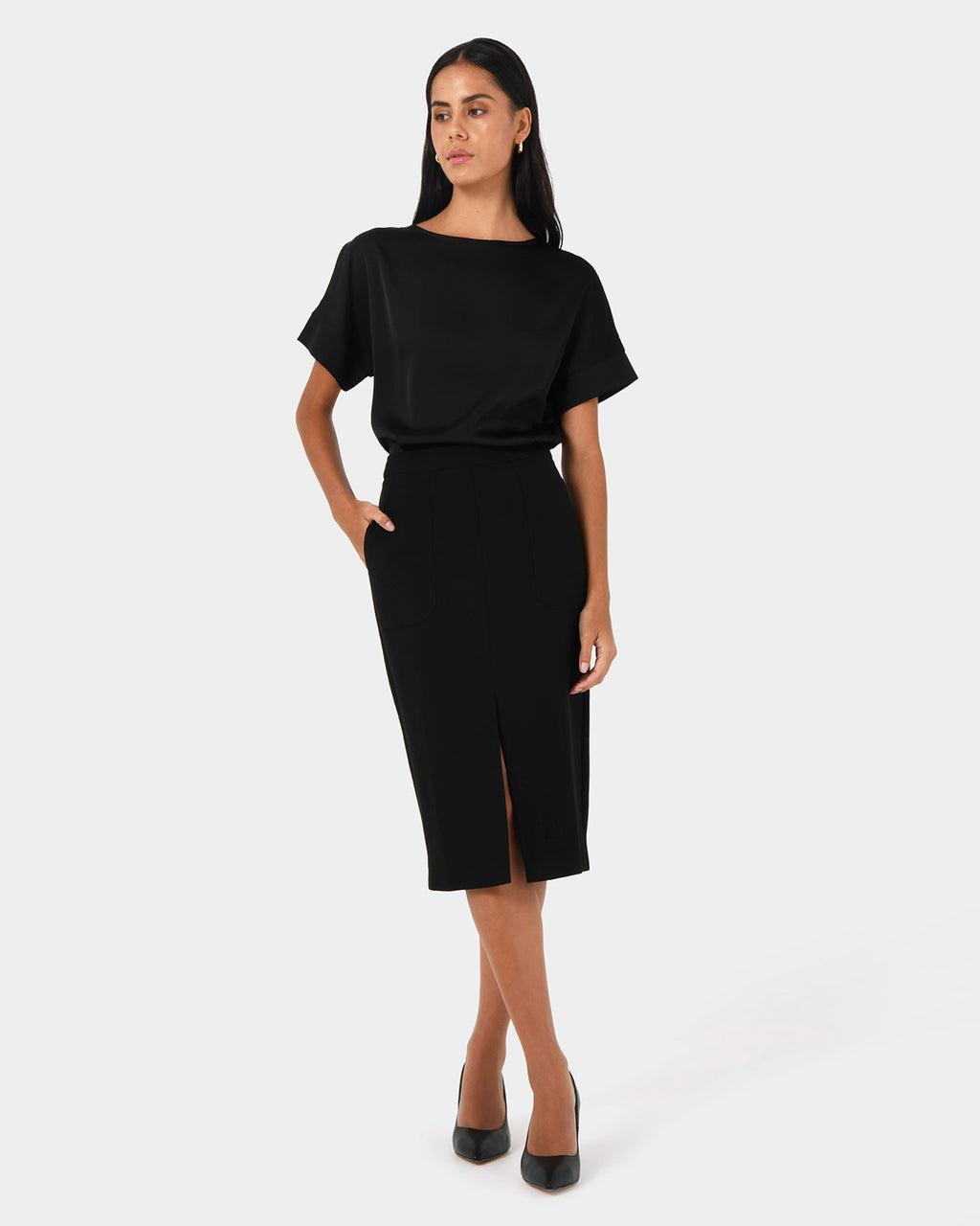 Orlanda Front Slit Skirt