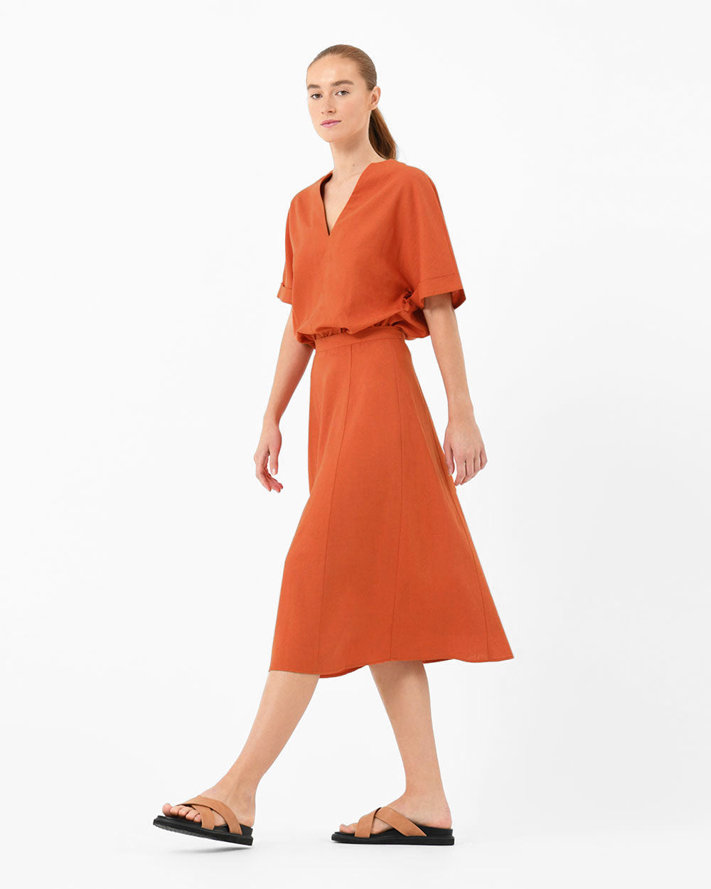 Claudia Linen A-Line Skirt