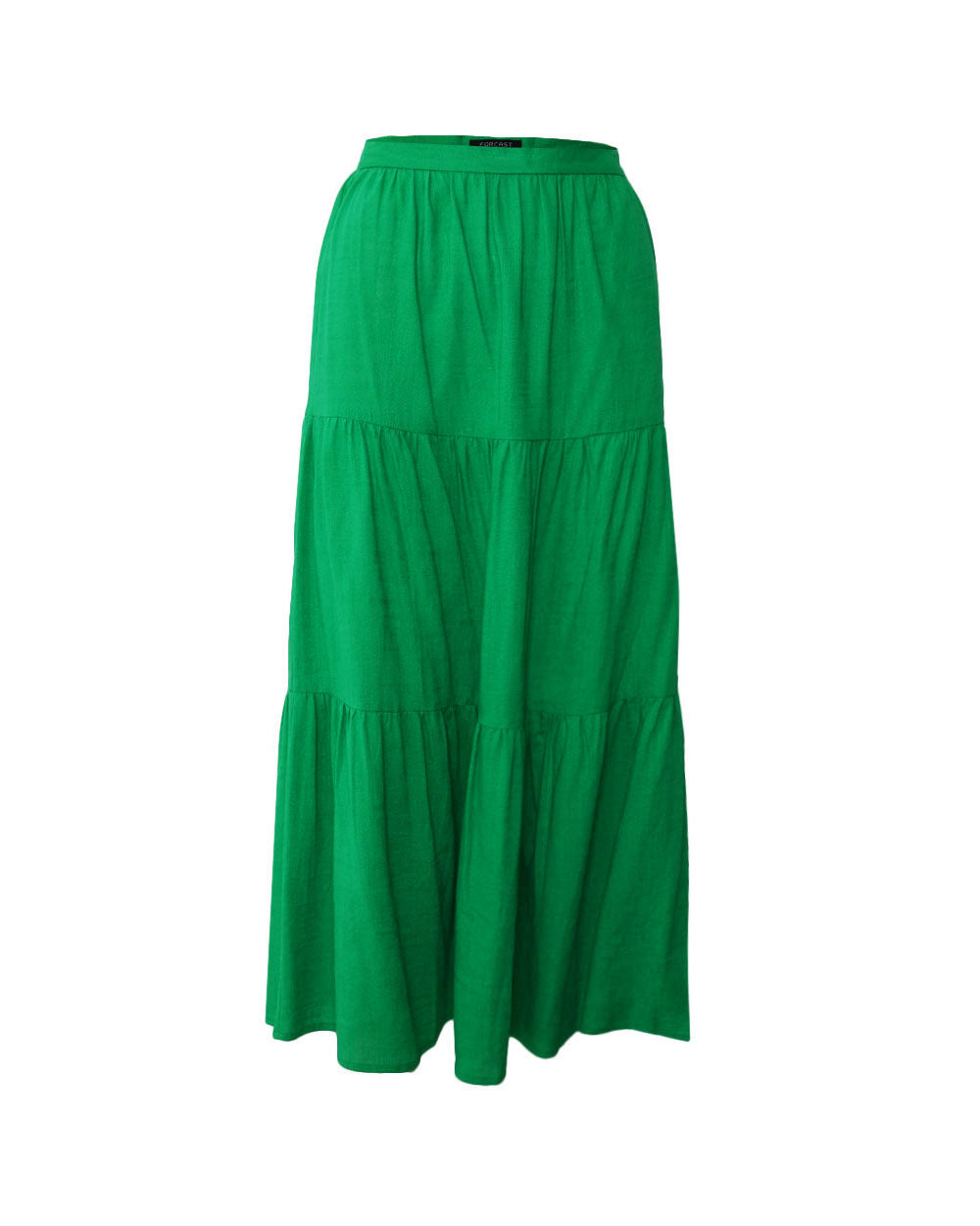 Nice Linen Blend Tiered Skirt
