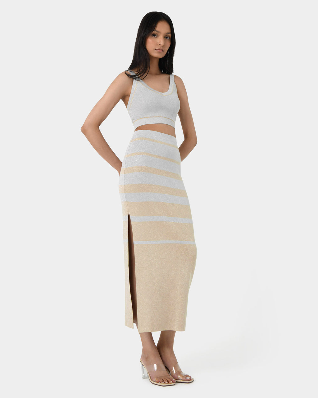 Shay Lurex Knit Skirt