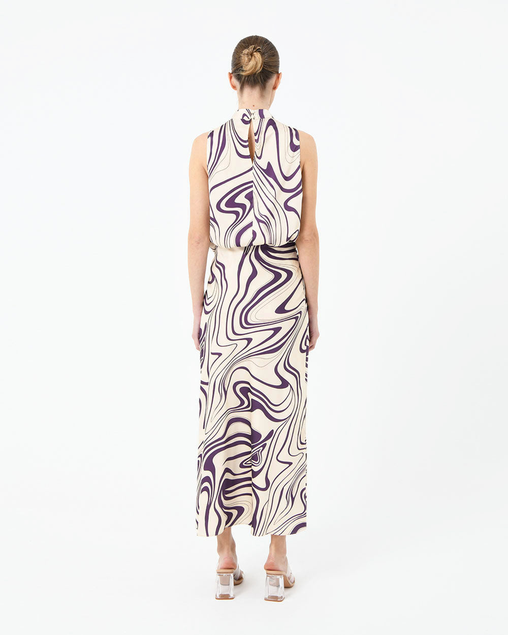 Gaia Printed Satin Skirt