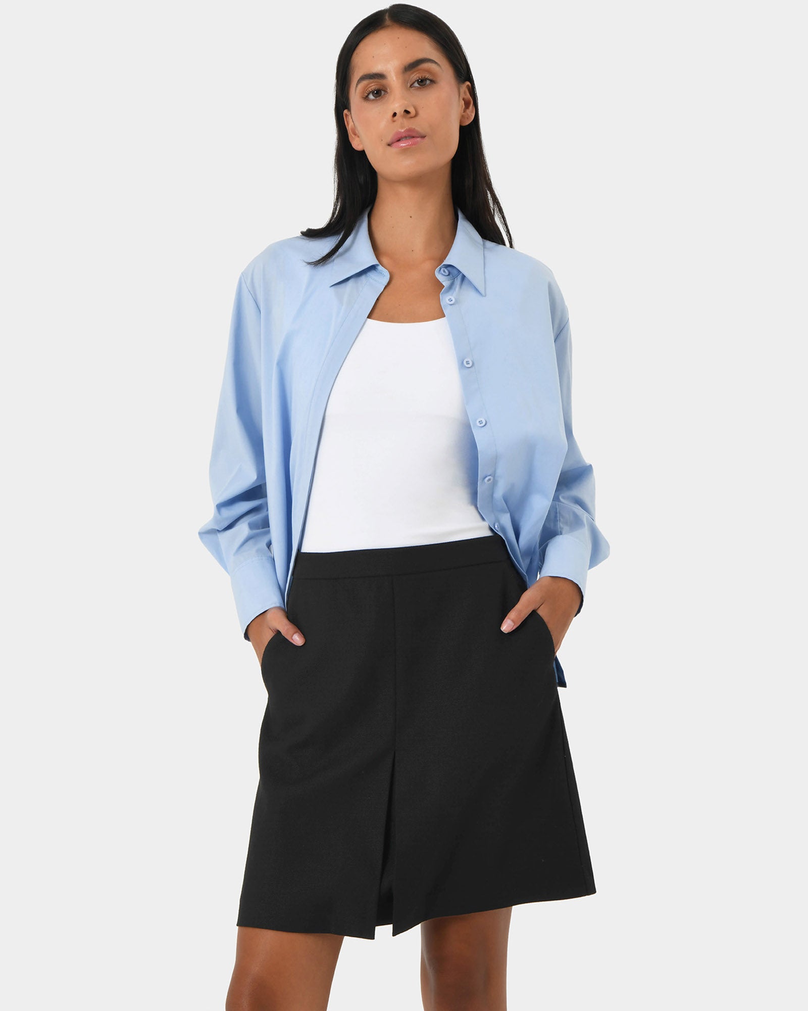 Venti Front Slit Skirt