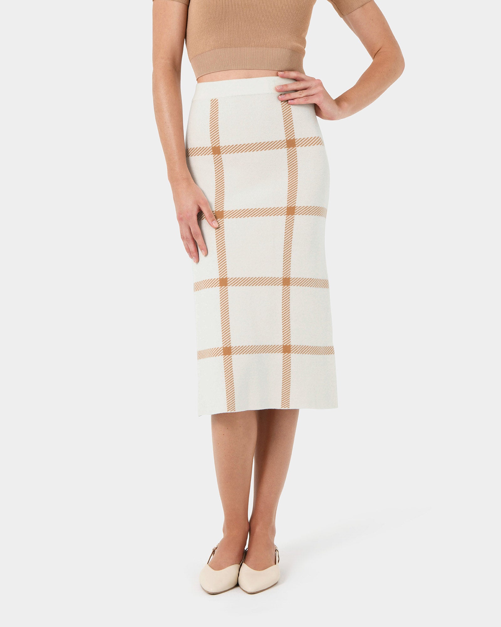 Evia Midi Knit Skirt