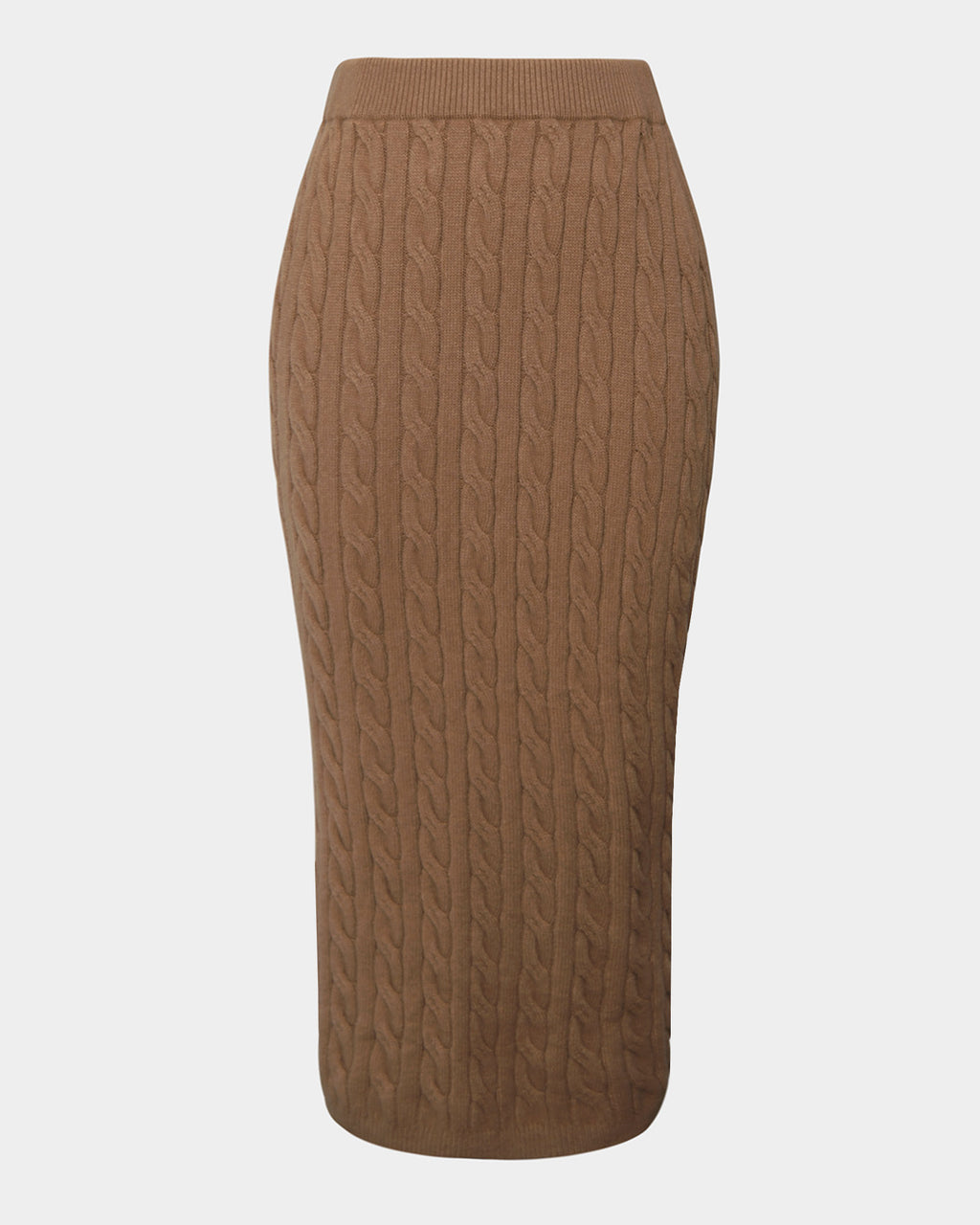 Honesty Cable Midi Knit Skirt