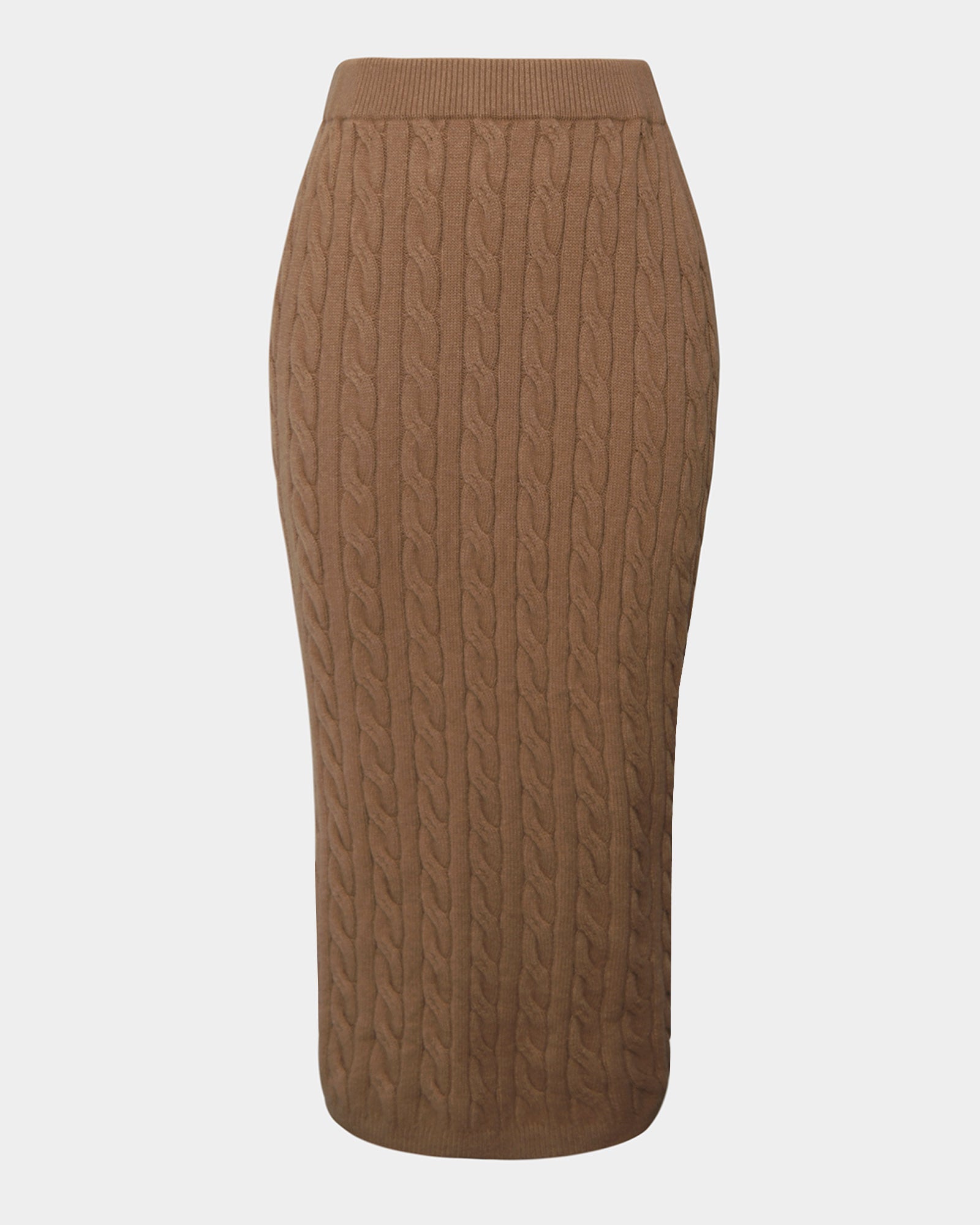 Honesty Cable Midi Knit Skirt